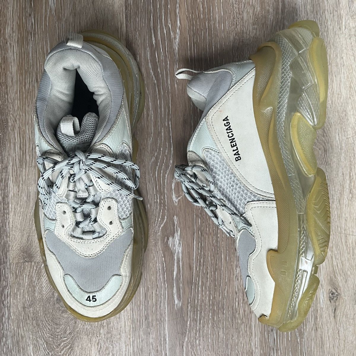 Balenciaga grey balenciaga triple S Size US 12 / EU 45 - 2 Thumbnail