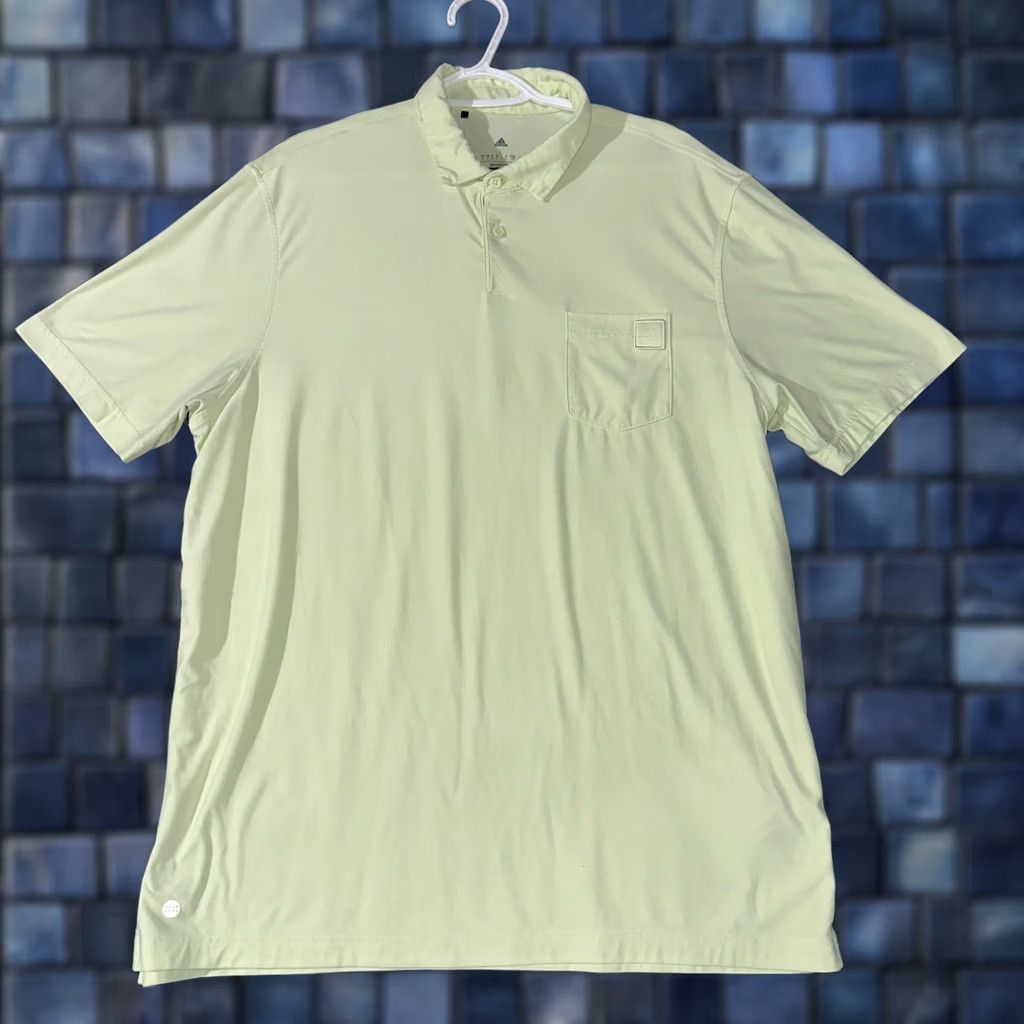 Adidas adidas Golf Polo Shirt Mens Large Green Short Sleeve Split Hem Logo Pocket Shirt Men's Green Polo Adidas Golf Split Hem Logo Pocket Size US L / EU 52-54 / 3 - 1 Thumbnail