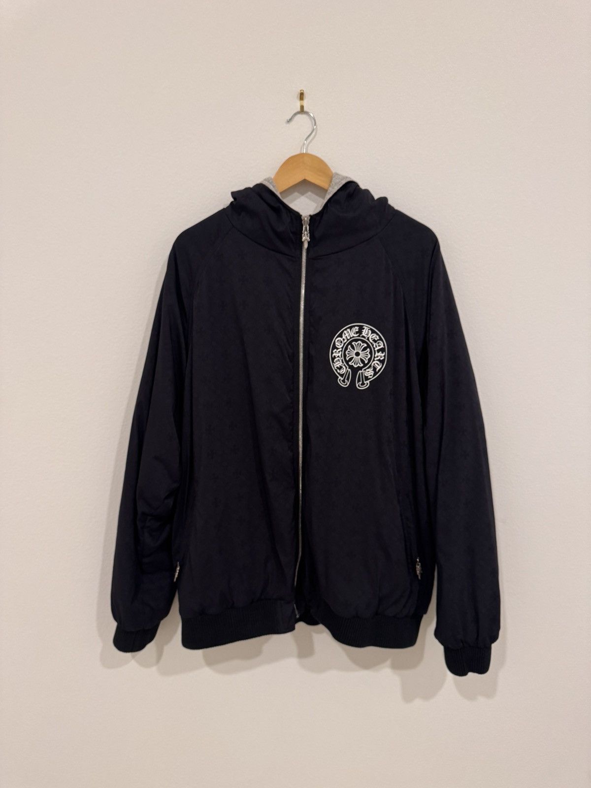 Chrome Hearts Chrome Hearts Reversible Jacquard Nylon Raglan Jacket Size US XXL / EU 58 / 5 - 1 Thumbnail
