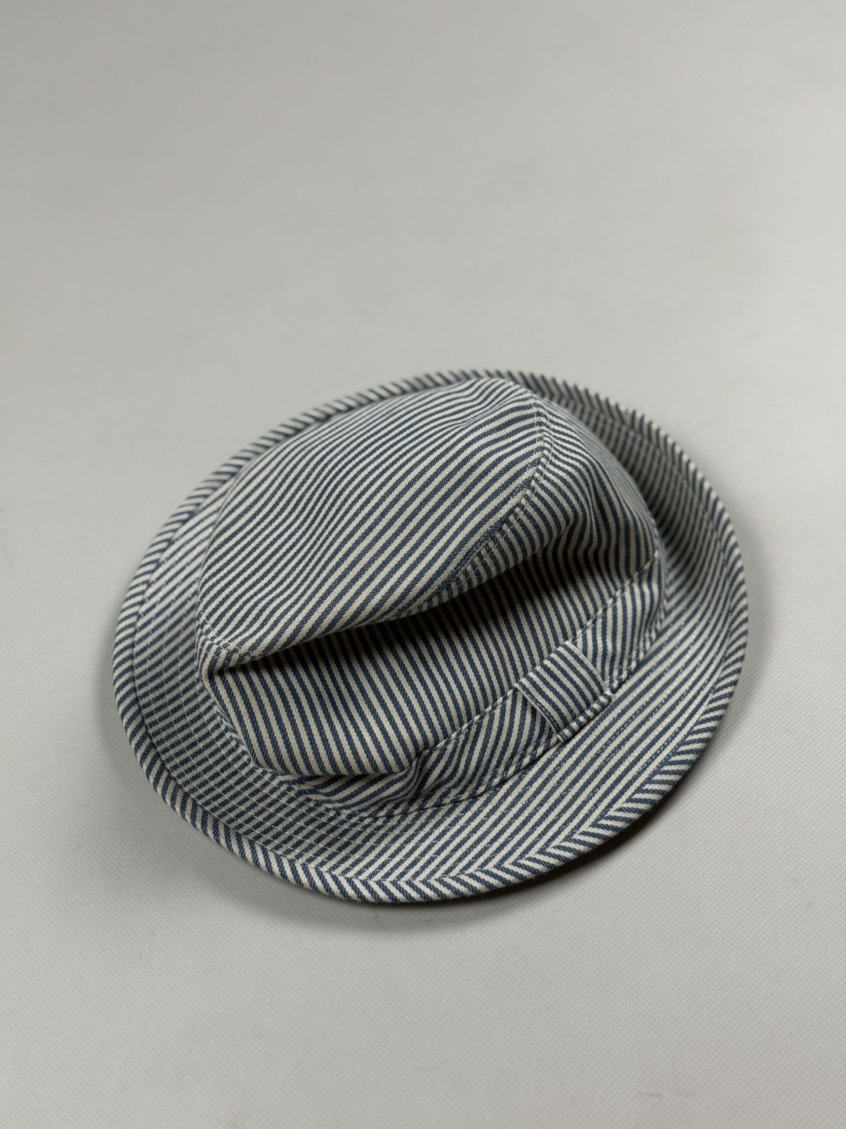Nudie Jeans Nudie Jeans Co Men’s Striped Denim Fedora Hat Cap Size M Size ONE SIZE - 5 Thumbnail