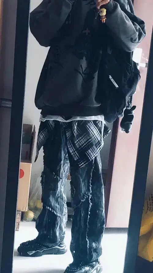 Other Men's Jeans Black Denim Trousers Male Patchwork Size US 28 / EU 44 - 4 Thumbnail