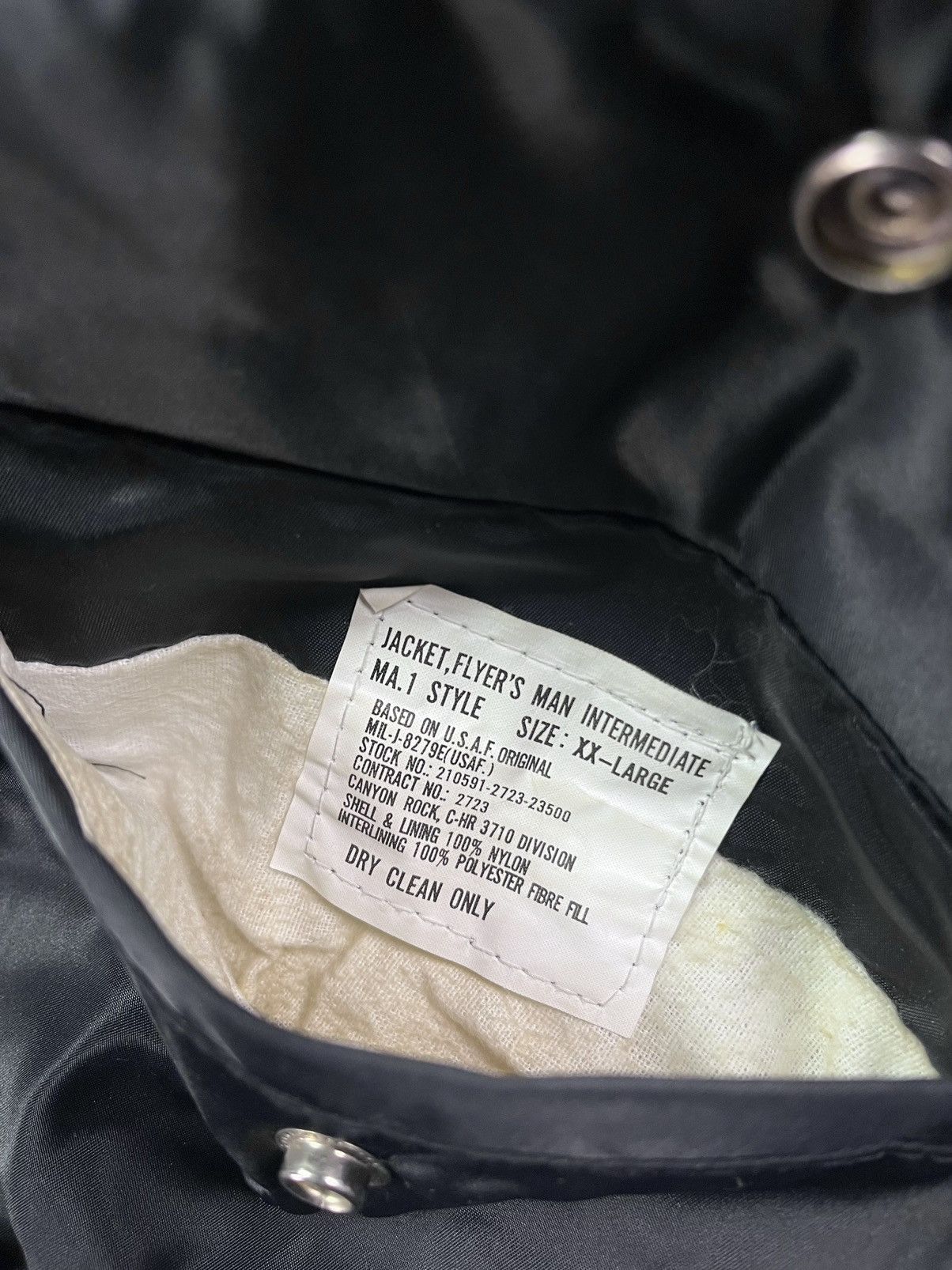 Japanese Brand Canyon Rock Vintage Black MA-1 Bomber Jacket XXL Baggy Size US XXL / EU 58 / 5 - 10 Thumbnail