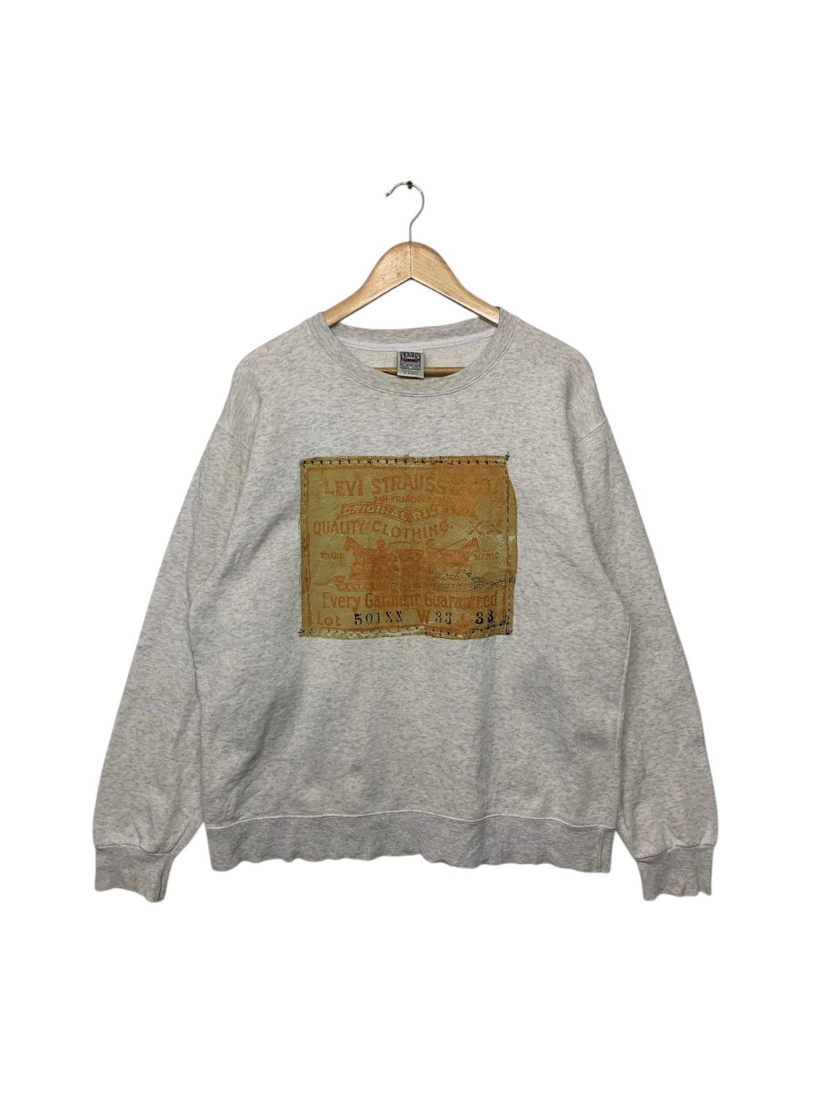 Levi's × Vintage Vintage Levis 501 Big Logo Sweatshirt Made In Usa Size US L / EU 52-54 / 3 - 1 Thumbnail