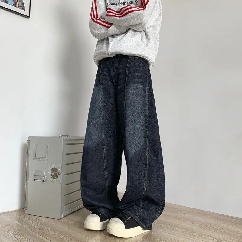 Japanese Brand × Jean Retro loose curved knife wide leg jeans Size US 32 / EU 48 - 6 Thumbnail