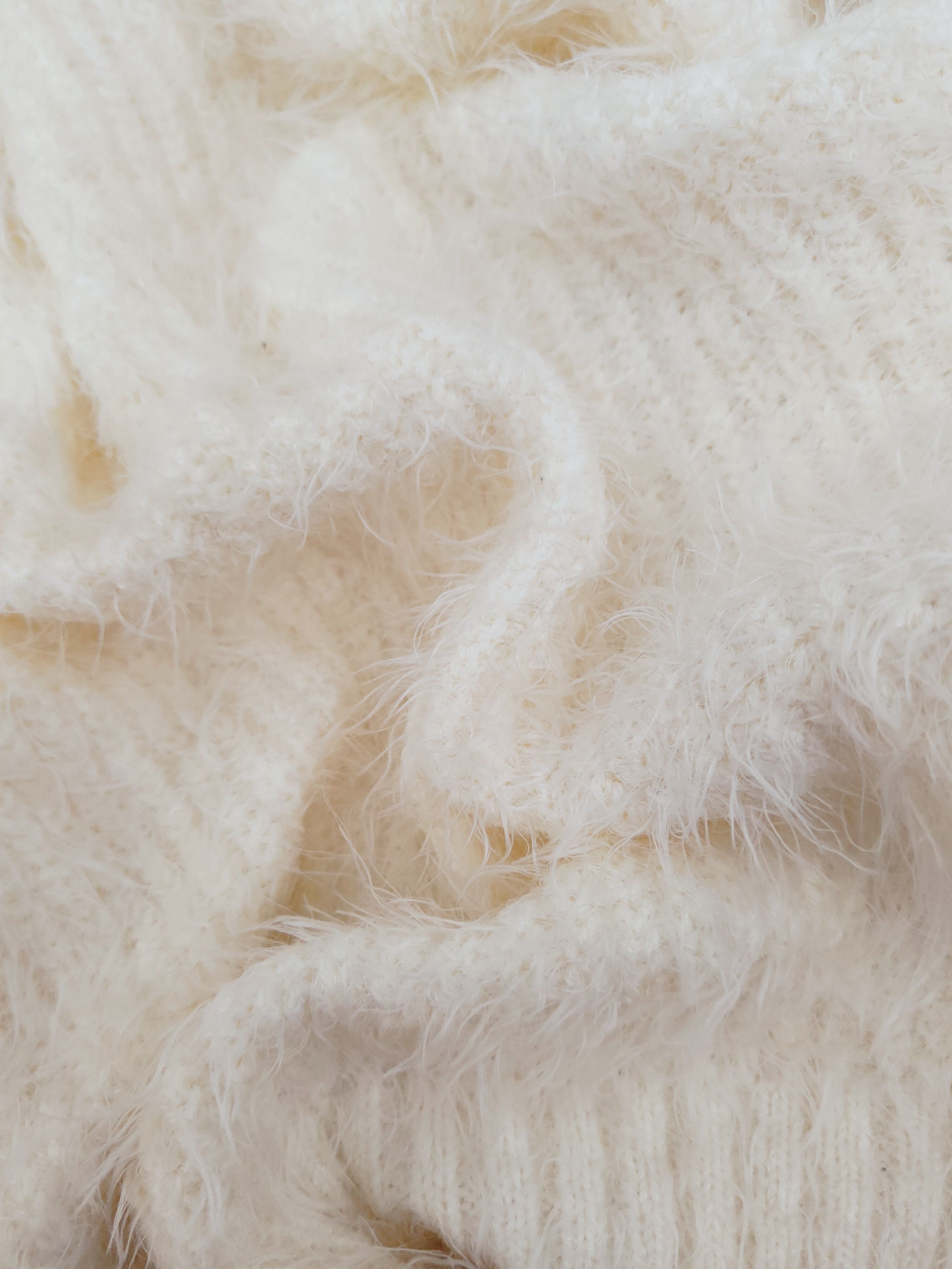 Japanese Brand × Vintage Vintage Design by Chip Clip Sweet Ivory Fur Mohair Knitwear Size L / US 10 / IT 46 - 10 Thumbnail