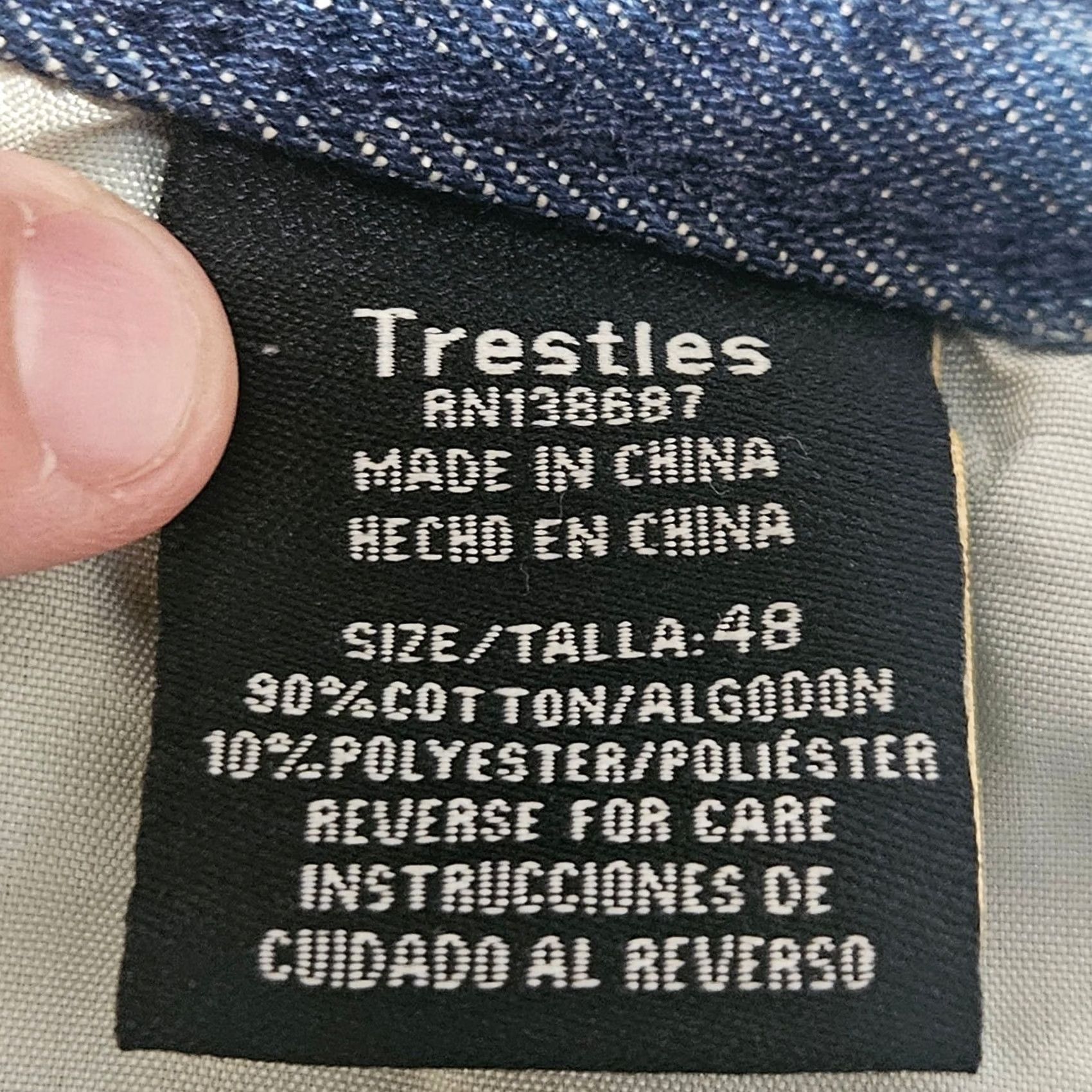 Vintage Trestles Supply Co Jeans Mens Blue Size 48 33 NWT Moto Straight Size US 32 / EU 48 - 5 Thumbnail