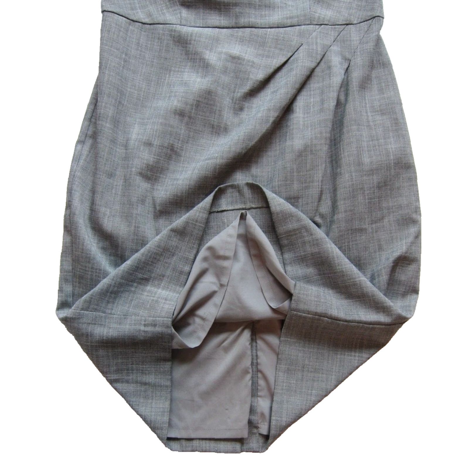 Ann Taylor VINTAGE Ann Taylor Rayon Stretch Grey Sleeveless Sheath Classic Work Dress 8 Size M / US 6-8 / IT 42-44 - 5 Thumbnail