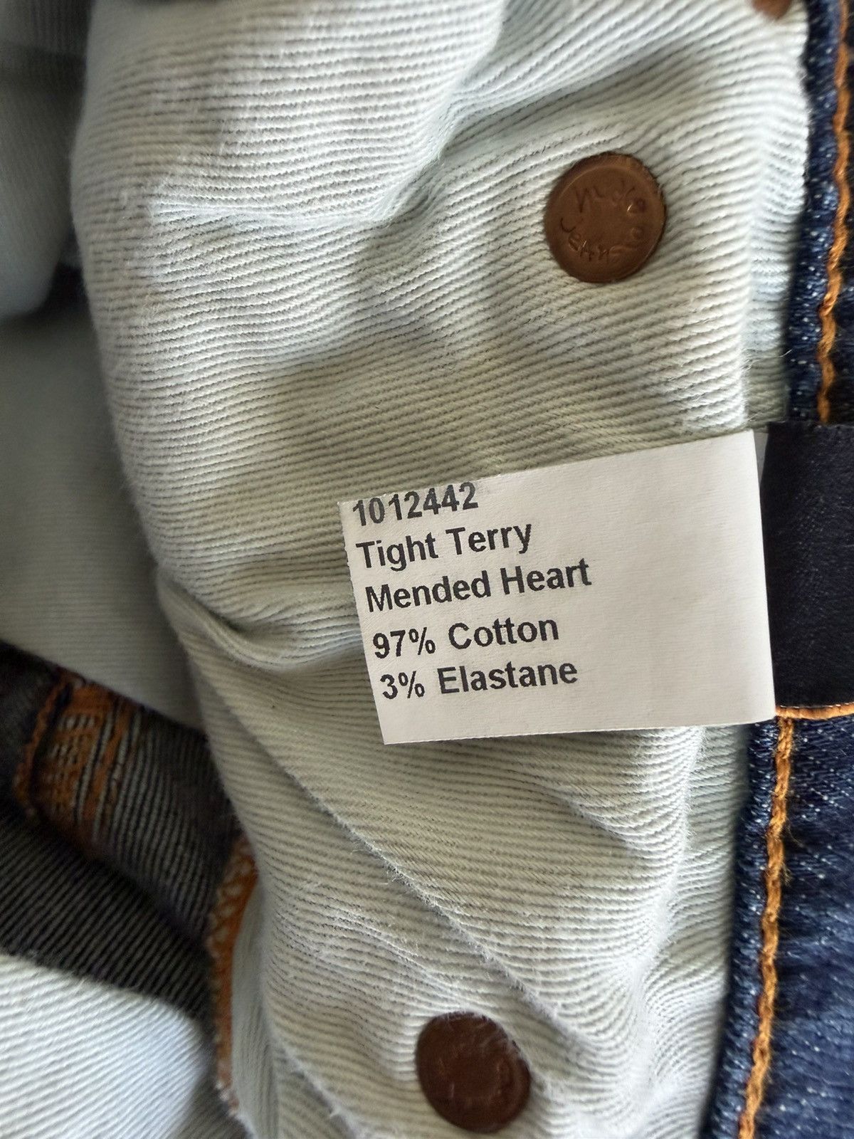 Nudie Jeans Tight Terry Mended Heart size 30 x 30 Size US 30 / EU 46 - 4 Thumbnail