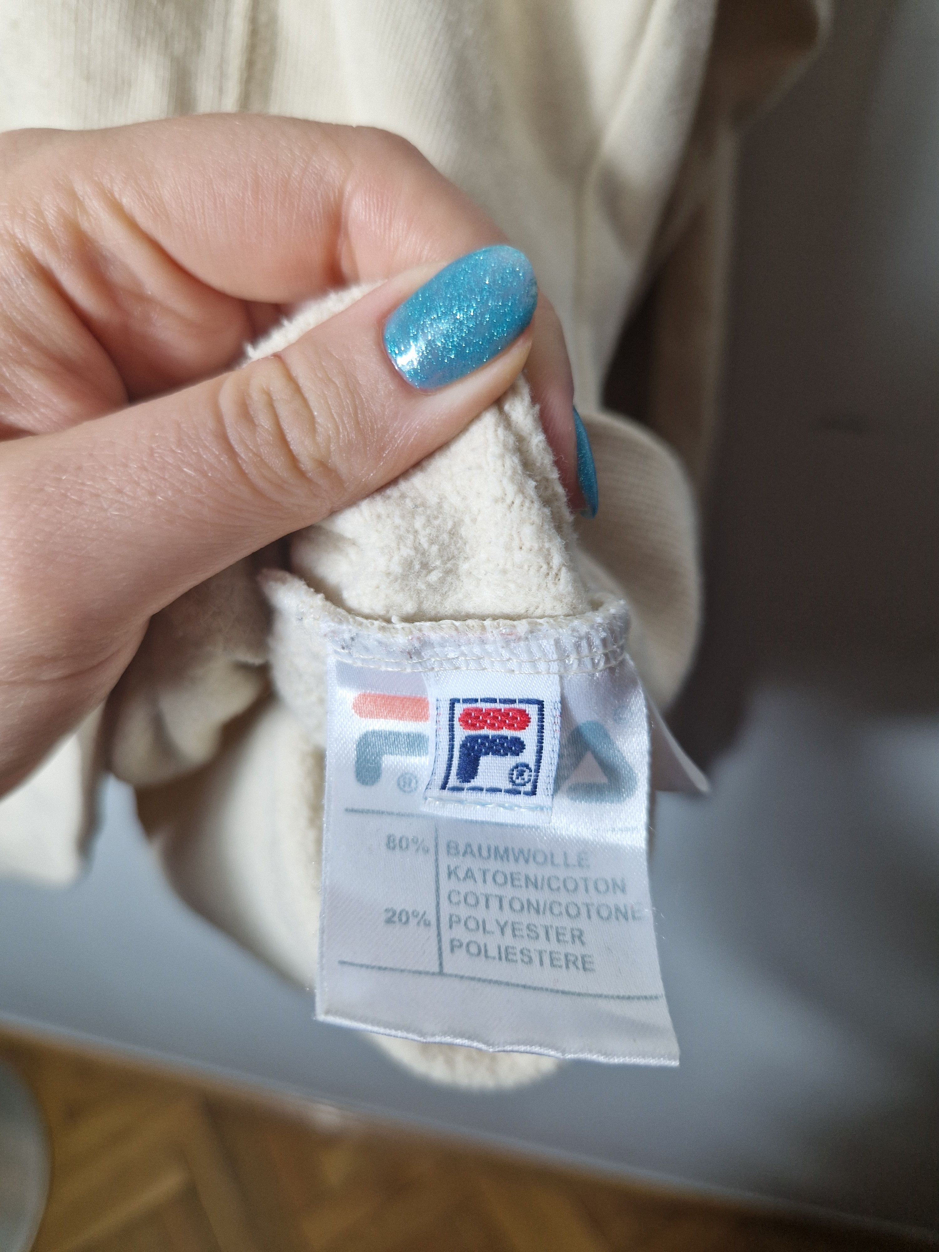 Fila Fila vintage 90s beige sweatshirt Size US XL / EU 56 / 4 - 6 Thumbnail