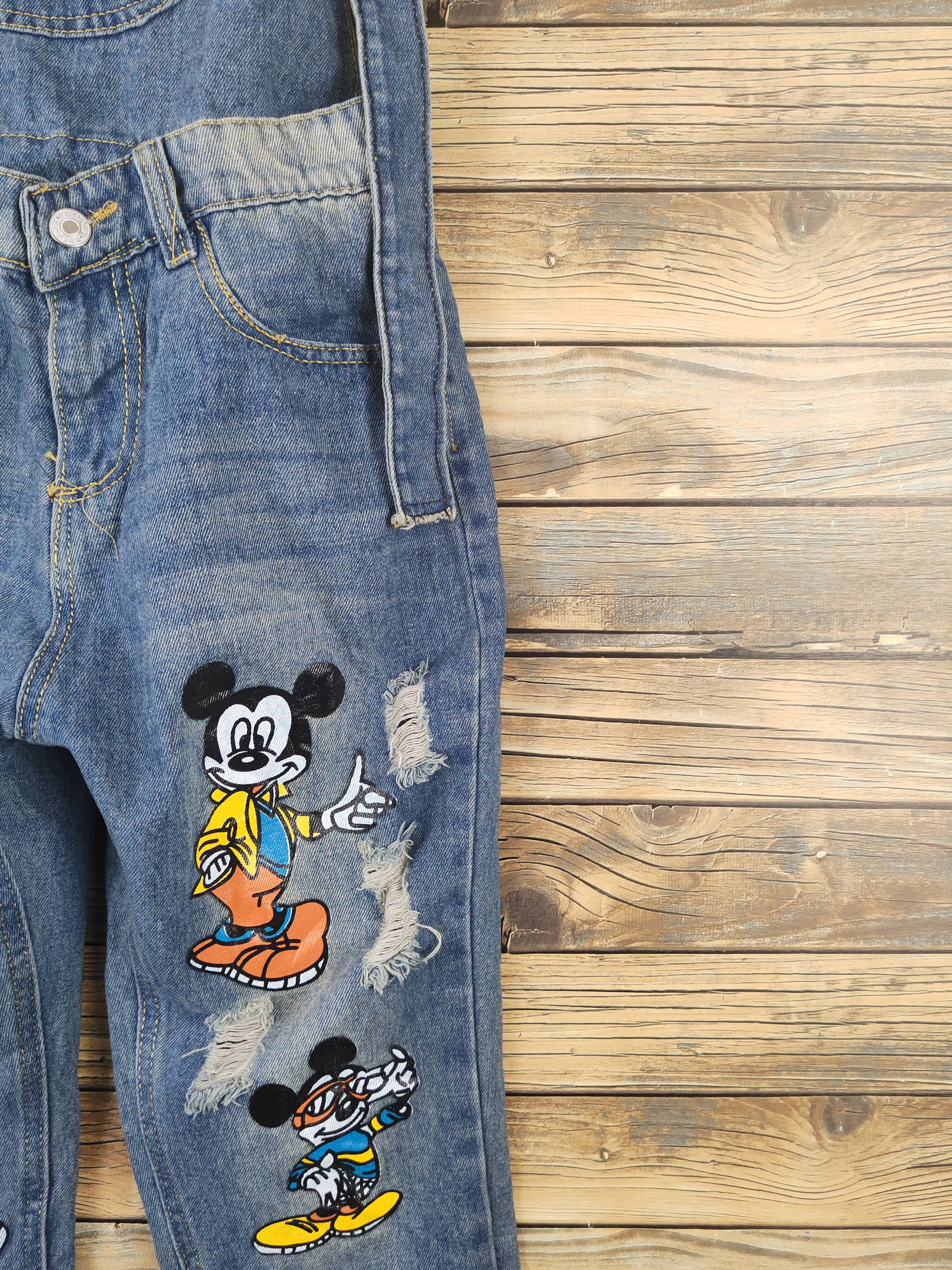 Japanese Brand × Vintage Vintage Japanese Brand Blue Denim Mickey Mouse Jumpsuits Size 27" / US 4 / IT 40 - 10 Thumbnail