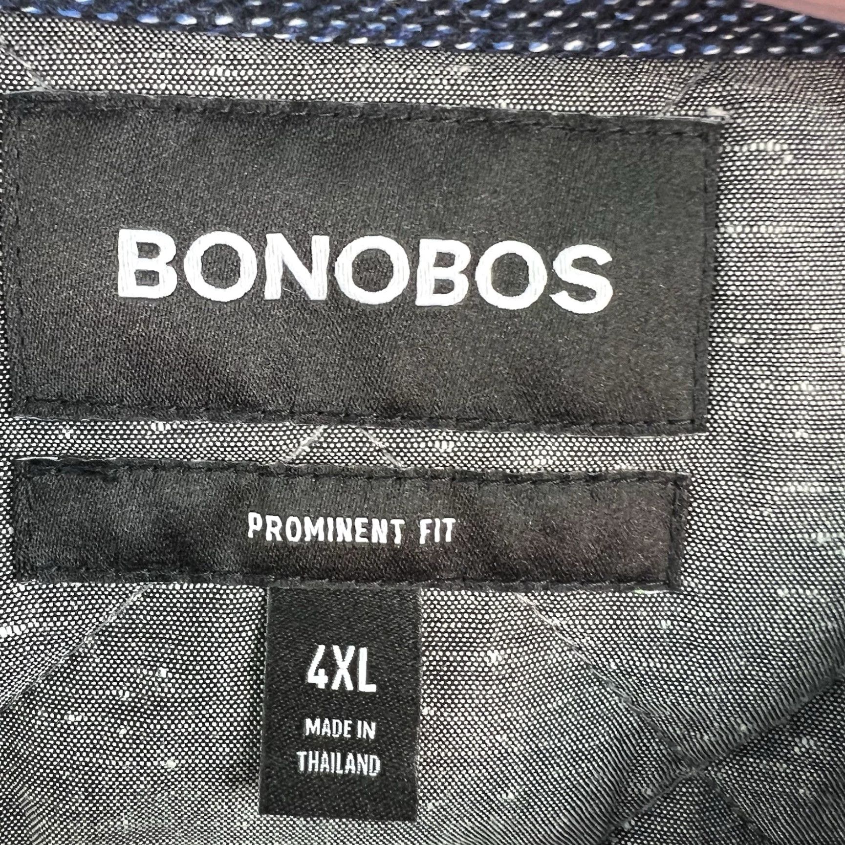 Bonobos Bonobos Shirt Mens 4XL Quilted Brushed Twill Button-Up Blue Regular Size 4XL Size US XXL / EU 58 / 5 - 5 Thumbnail