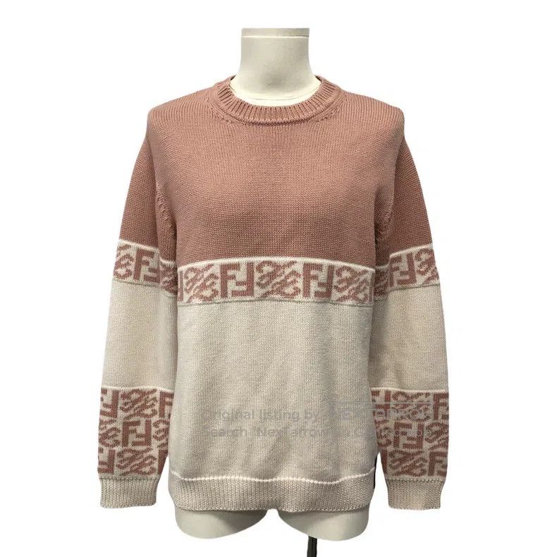 Fendi Fendi Patchwork Stripe Logo Sweater Size US M / EU 48-50 / 2 - 1 Thumbnail