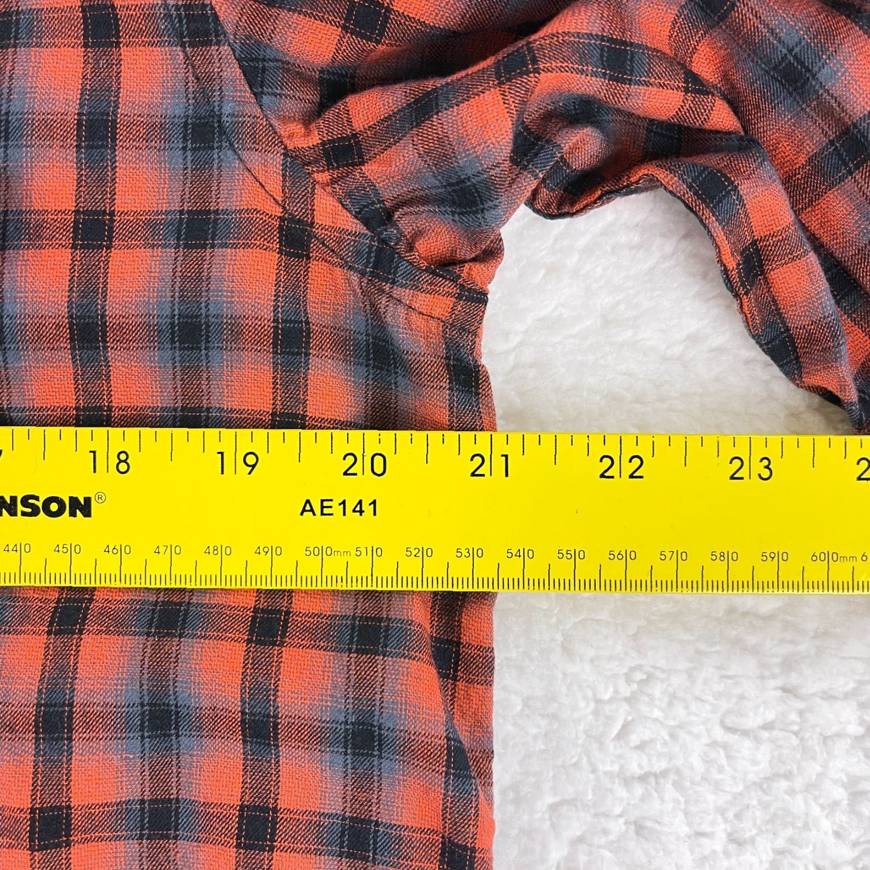 Diesel Diesel Button-Up Shirt Mens Large Orange Plaid Long Sleeve 100% Cotton Size US L / EU 52-54 / 3 - 7 Thumbnail