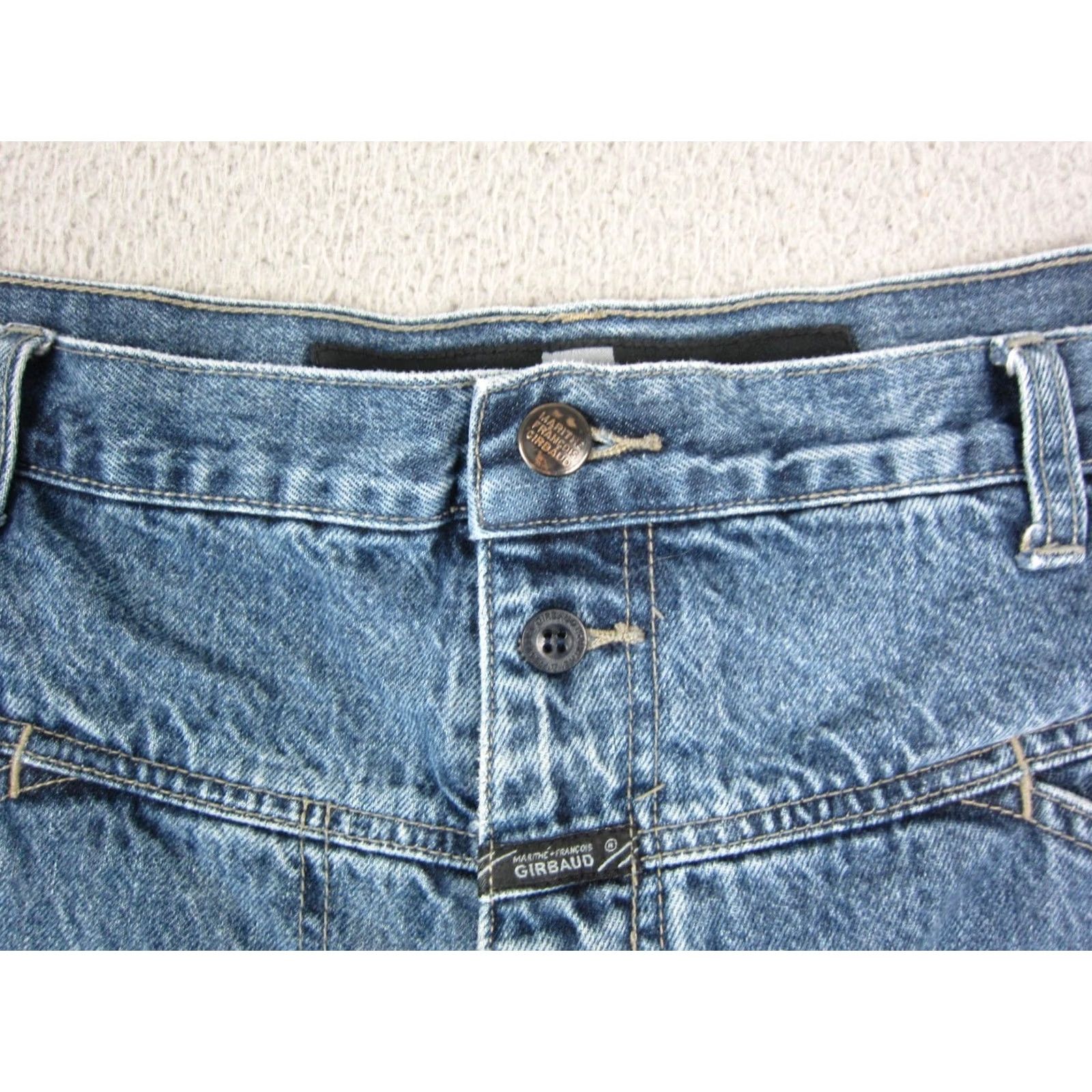 Denime VINTAGE Girbaud Shorts Mens 42 Blue Marithe Francois Denim Baggy Jorts Loose 90s Y2K Size US 42 / EU 58 - 3 Thumbnail