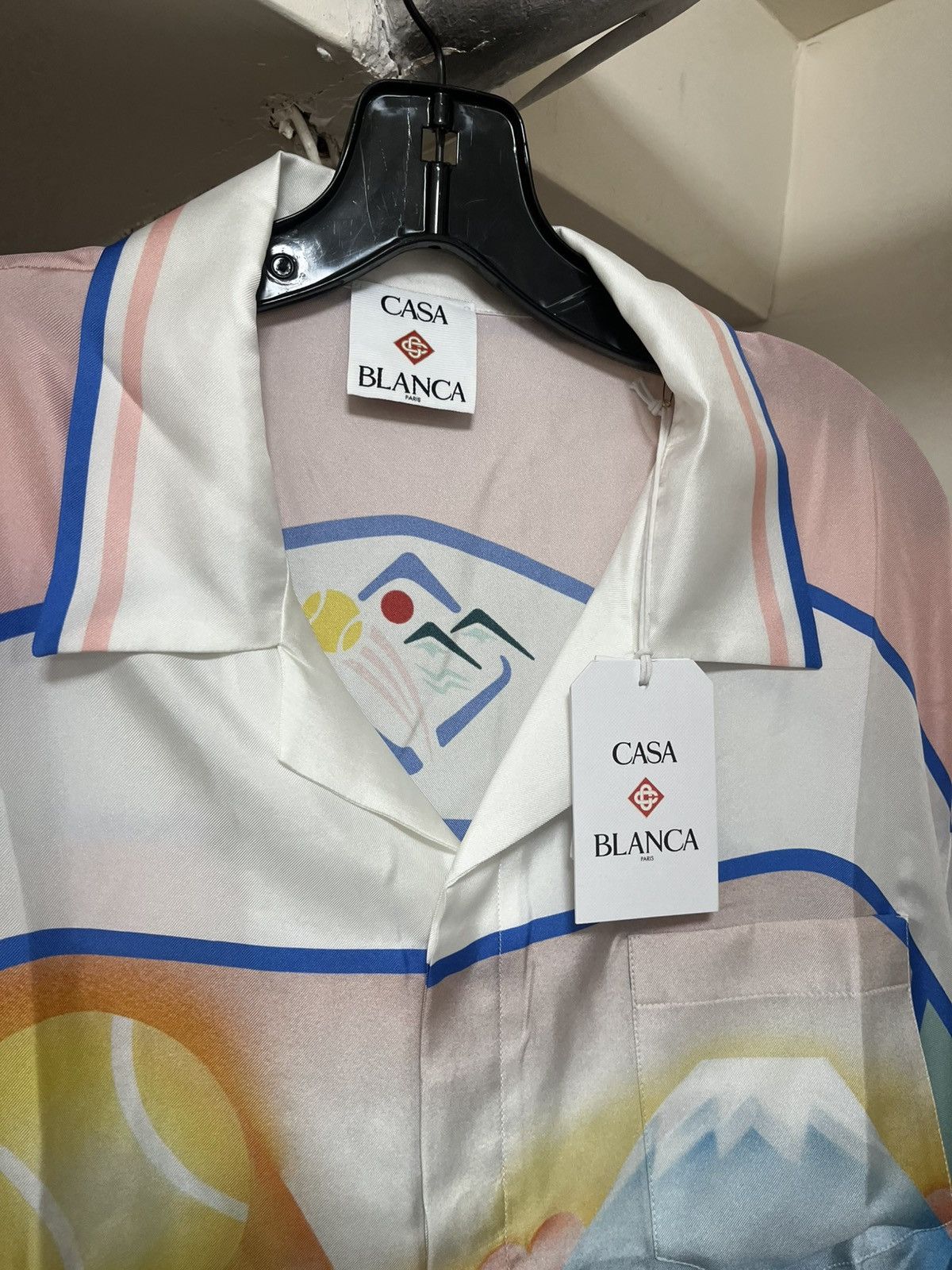 Casablanca Fuji Dream Cuban Collar Short Sleeve Shirt Sz XL Size US XL / EU 56 / 4 - 9 Thumbnail