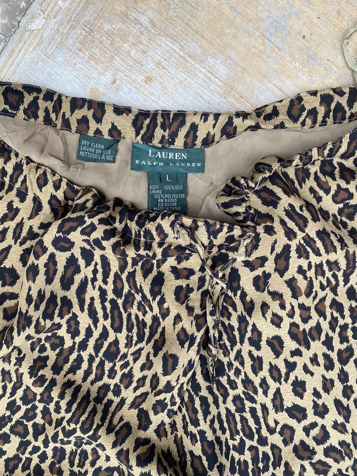 Lauren Ralph Lauren Lauren Ralph Lauren Leopard Wide Leg Silk Pant Size 36" / US 14 / IT 50 - 4 Thumbnail