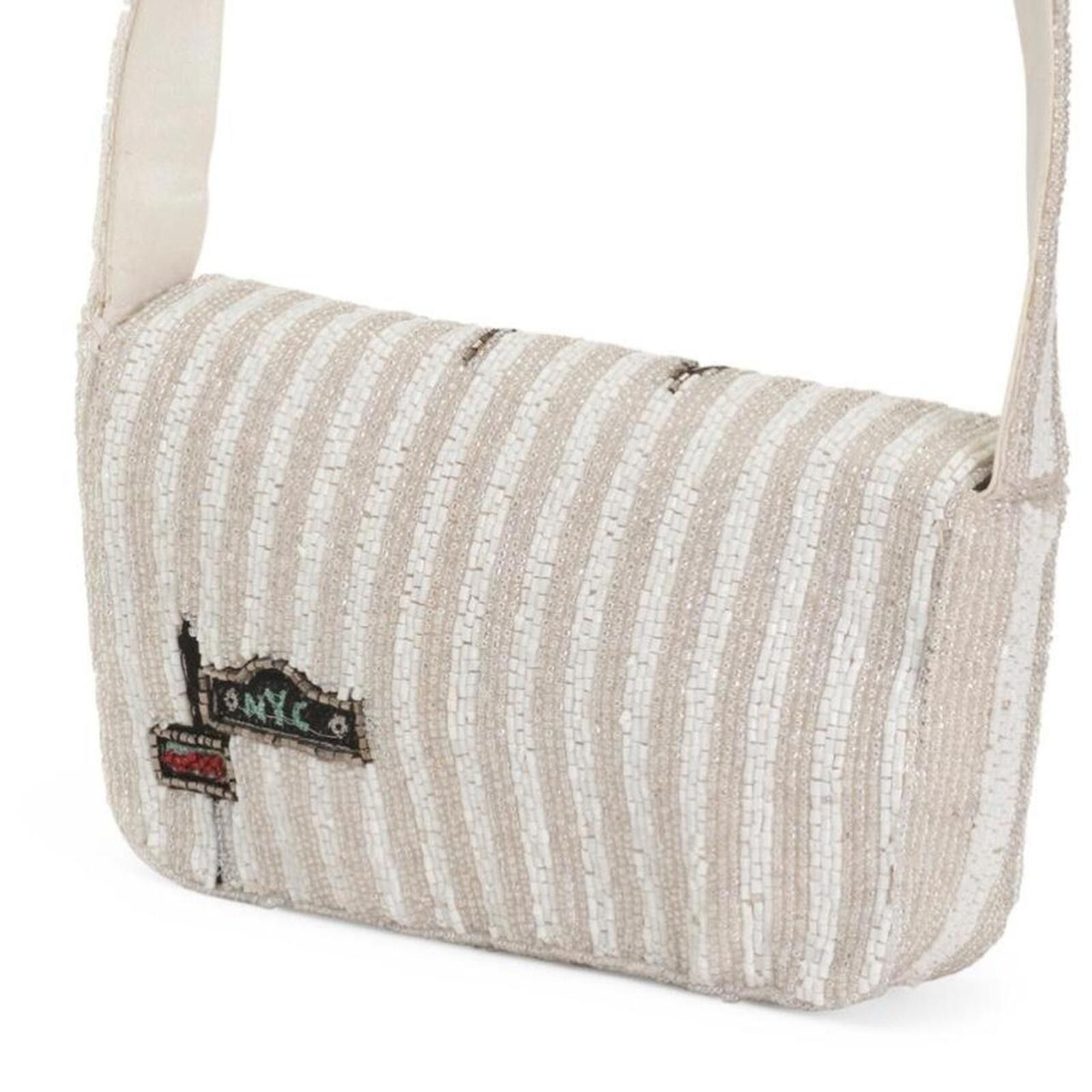 Marsell TikTok Viral Cream Sequin New York City Taxi Beaded Bag Size ONE SIZE - 5 Thumbnail