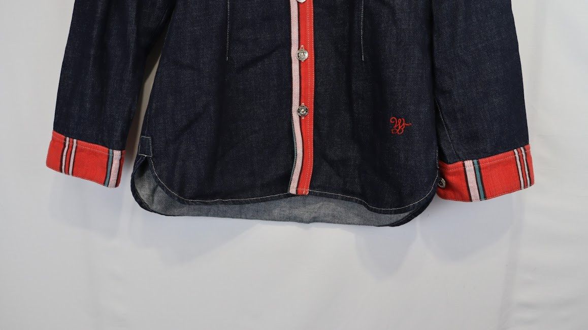 Wales Bonner o1rshd1 Cotonou Denim Shirt in Blue/Red Size US S / EU 44-46 / 1 - 4 Thumbnail