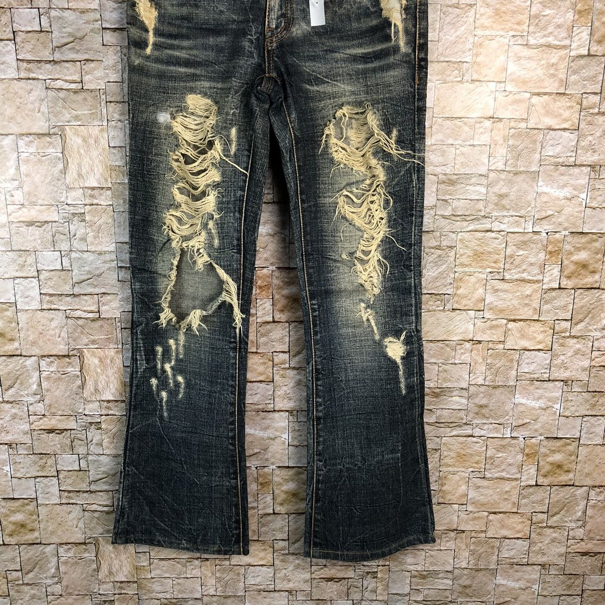 Japanese Brand Detail Blue Distressed Denim Pants #A132 Size 25" / US 0 / IT 36 - 3 Thumbnail