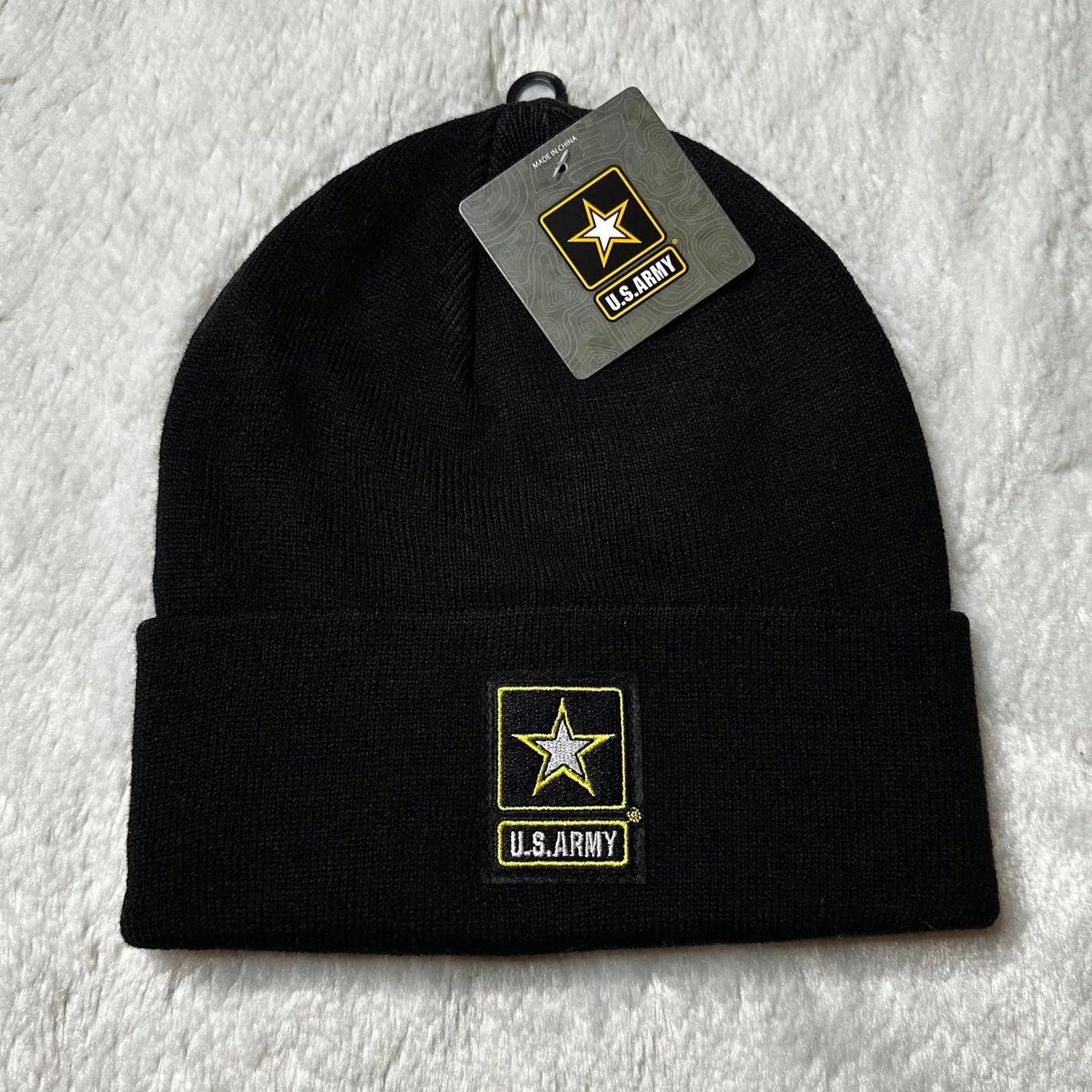 Designer NWT U.S. Army Black Embroidered Logo Beanie OS Size ONE SIZE - 1 Thumbnail