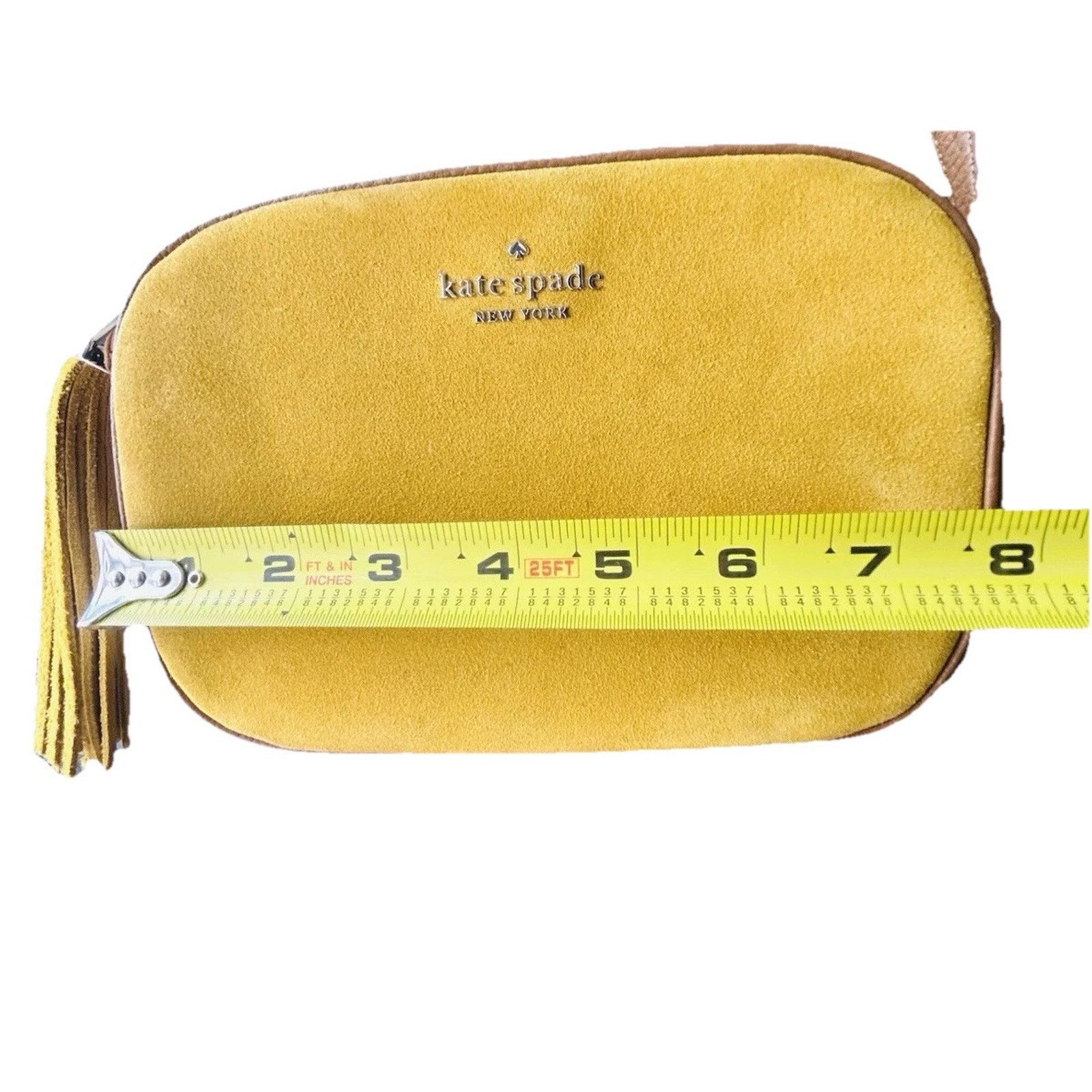 Kate Spade New Kate Spade Kourtney Suede Leather Yellow Camera Bag Size ONE SIZE - 4 Thumbnail