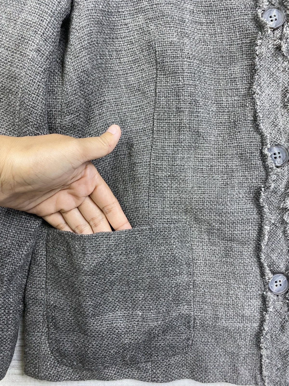Designer × Vintage × yoshie inaba Vintage L’equipe Yoshie Inaba Japan Linen Fringe Jacket Size M / US 6-8 / IT 42-44 - 6 Thumbnail