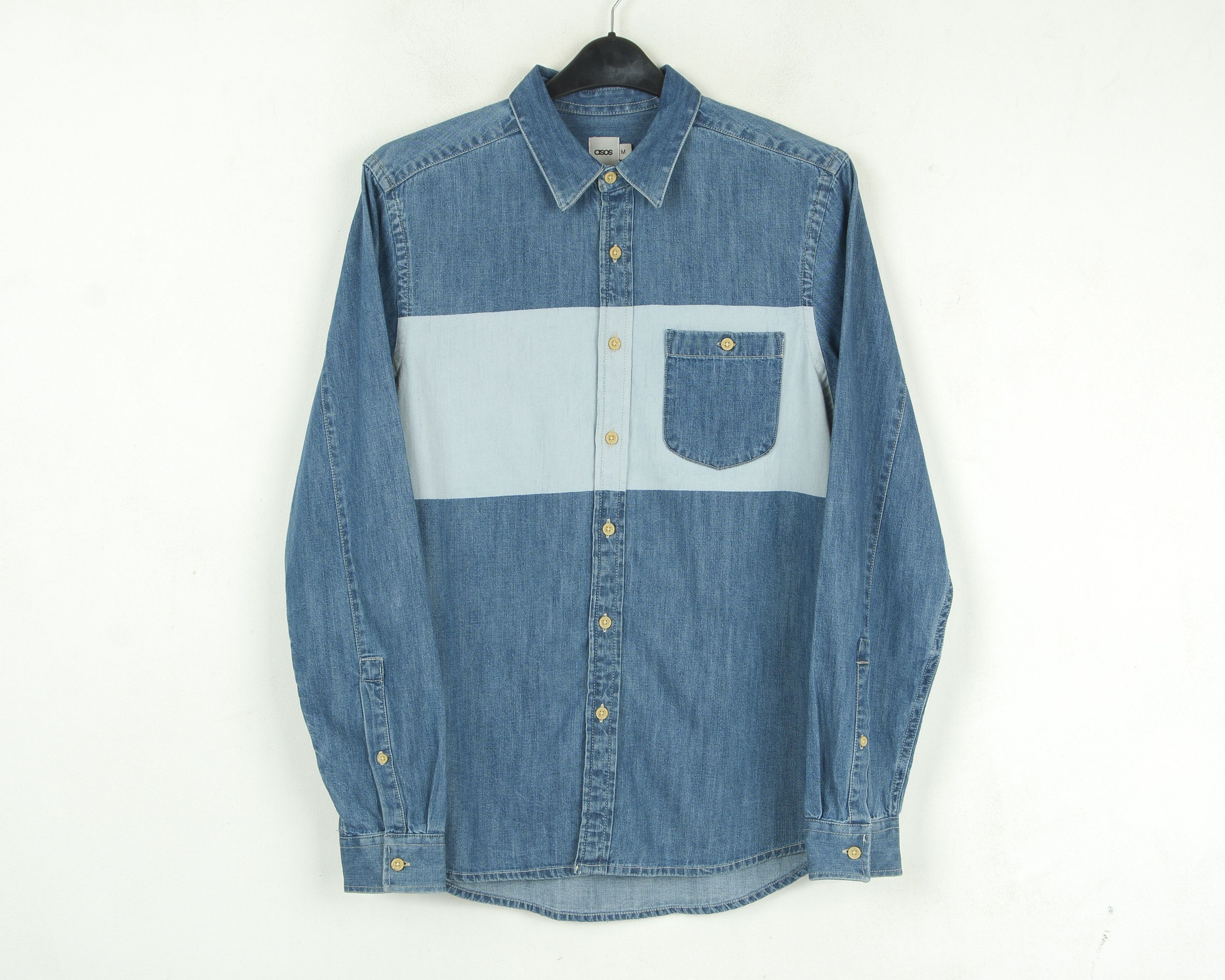 Asos ASOS Casual Denim Shirt M Jean Long Sleeve Button Up Size US M / EU 48-50 / 2 - 1 Thumbnail