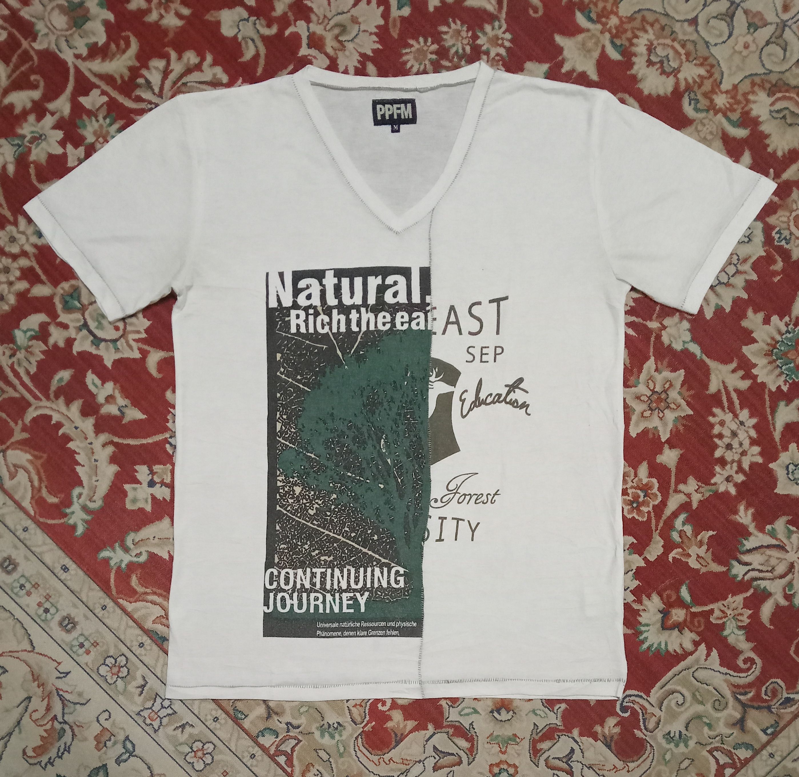 PPFM PPFM V Neck Natural Rich The East Rare T Shirt Size US M / EU 48-50 / 2 - 1 Thumbnail