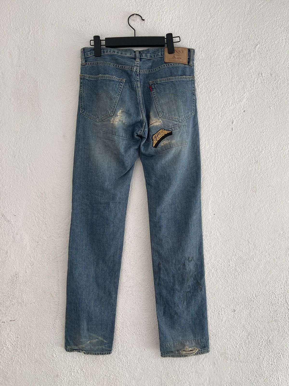 Hysteric Glamour × Japanese Brand Hysteric Glamour Distressed Dirty Patches Jeans Size US 30 / EU 46 - 2 Thumbnail