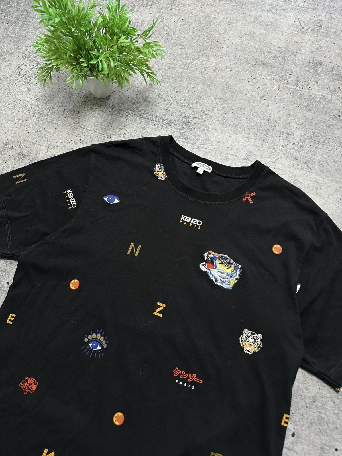 Kenzo Kenzo Printed Multi-Icon Logo Tee T-Shirt Size US L / EU 52-54 / 3 - 3 Thumbnail
