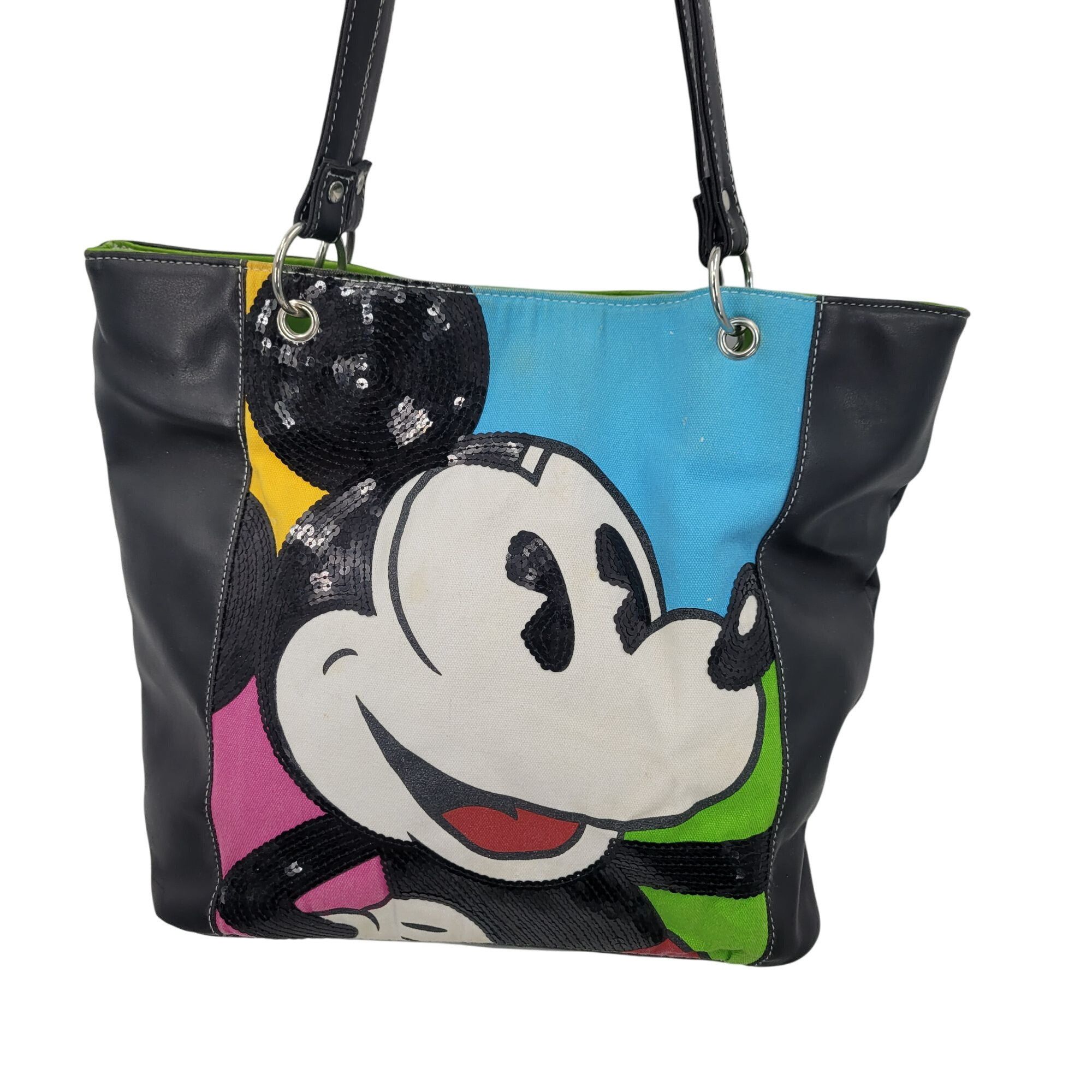 Disney Disney World Park Resort Vegan Sequined Mickey Mouse Tote Ba Size ONE SIZE - 11 Thumbnail
