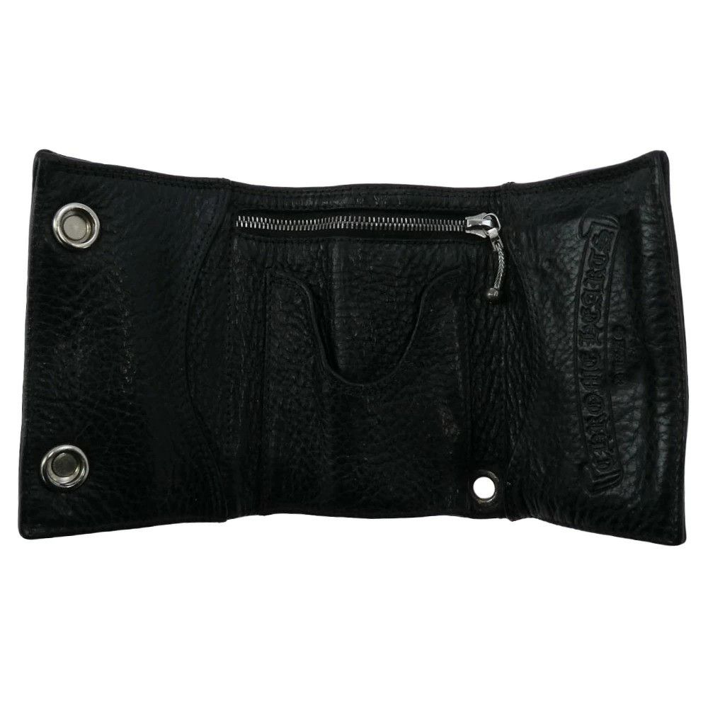 Chrome Hearts OFFER OK 🔥 CHROME HEARTS 3 FOLD CROSS BALL LEATHER WALLET Size ONE SIZE - 4 Thumbnail
