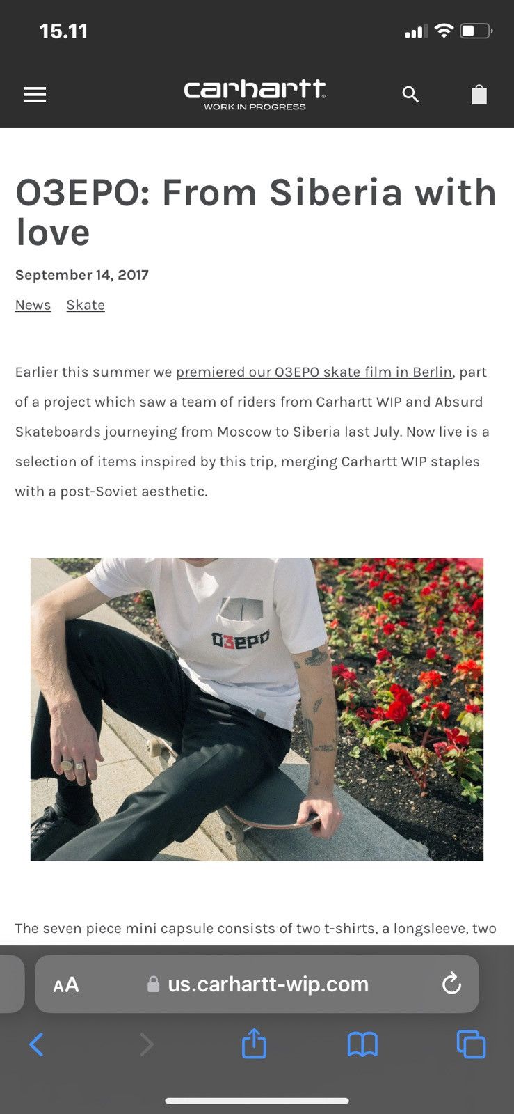Carhartt × Carhartt Wip ❗️Rare❗️Carhartt wip pocket x O3EPO Skate Tee Size US L / EU 52-54 / 3 - 13 Thumbnail