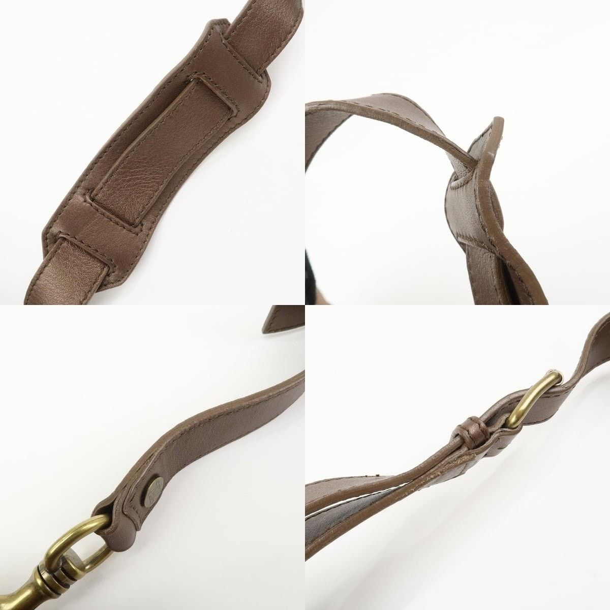 Celine Celine Macadam Suede Leather Crossbody Bag Brown Size ONE SIZE - 4 Thumbnail
