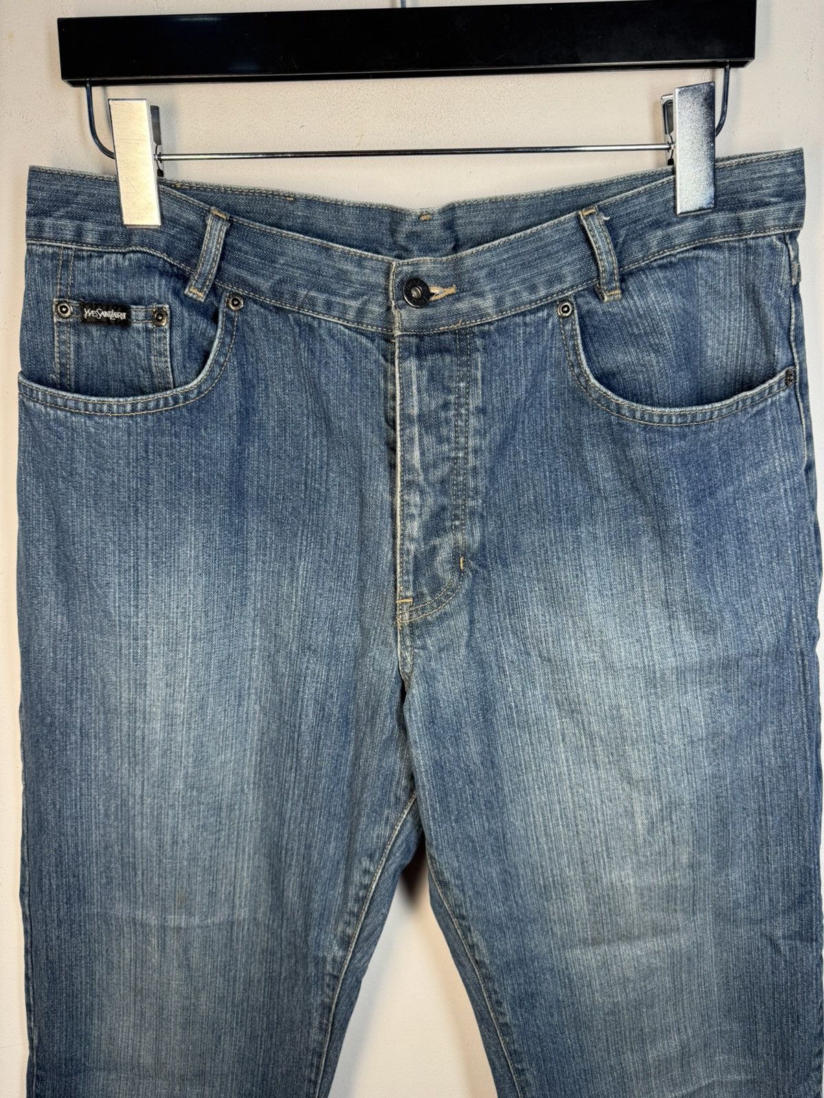 Yves Saint Laurent 34x30 YSL Jeans Denim Pants Indigo Selvedge Vintage Yves Size US 34 / EU 50 - 15 Thumbnail