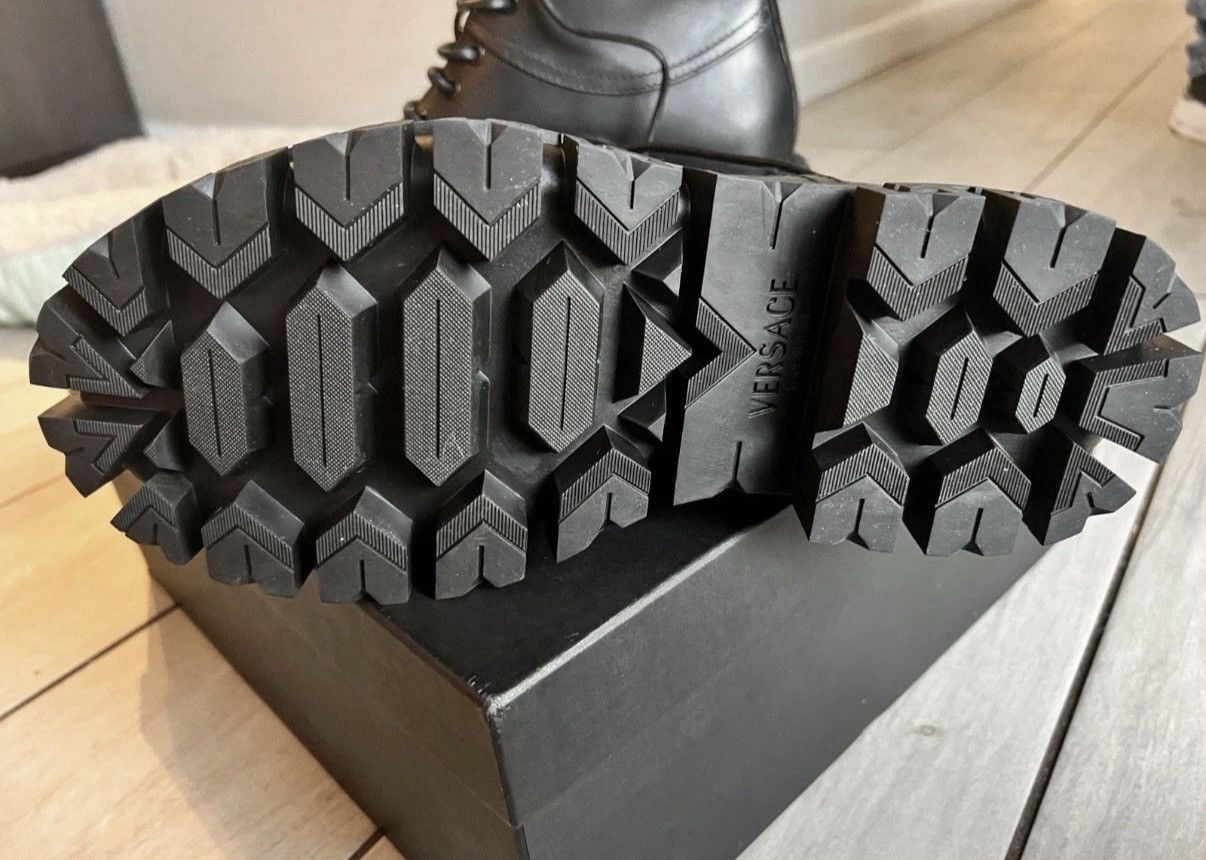 Versace Versace Men’s Leather Boots Black Designer Luxury Size US 7.5 / EU 40-41 - 2 Thumbnail