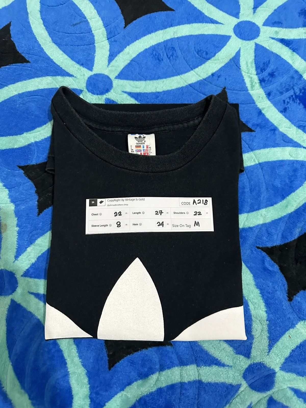 Adidas Adidas Trefoil Big Logo Made In USA Tshirt A218 Size US M / EU 48-50 / 2 - 8 Thumbnail