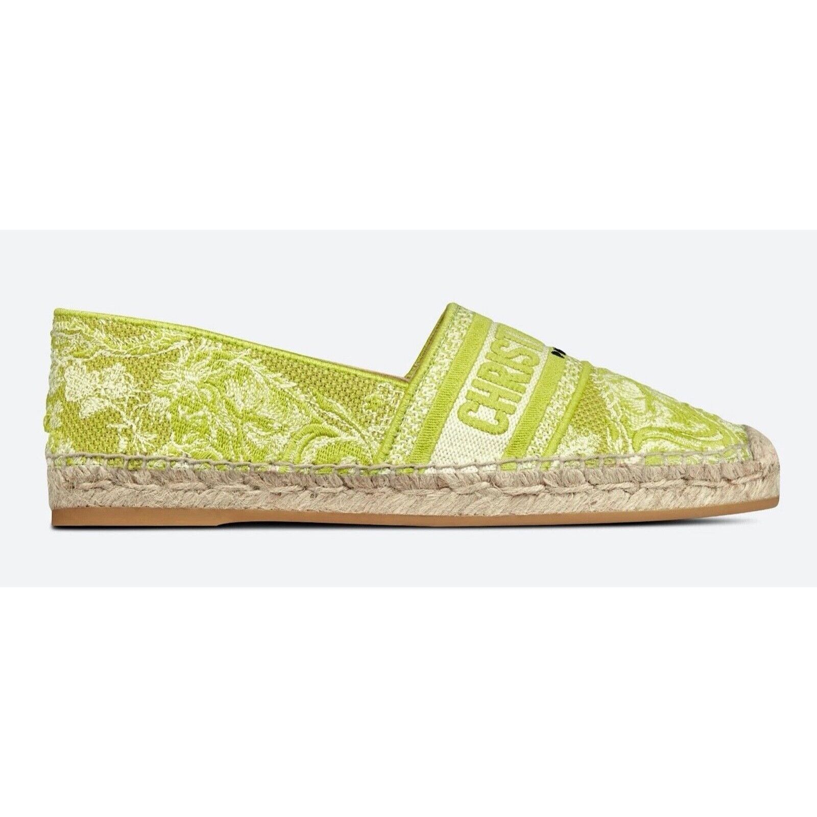 Dior Granville Toile De Jouy Embroidered Logo Espadrille Flat 36 Size US 6 / IT 36 - 1 Thumbnail