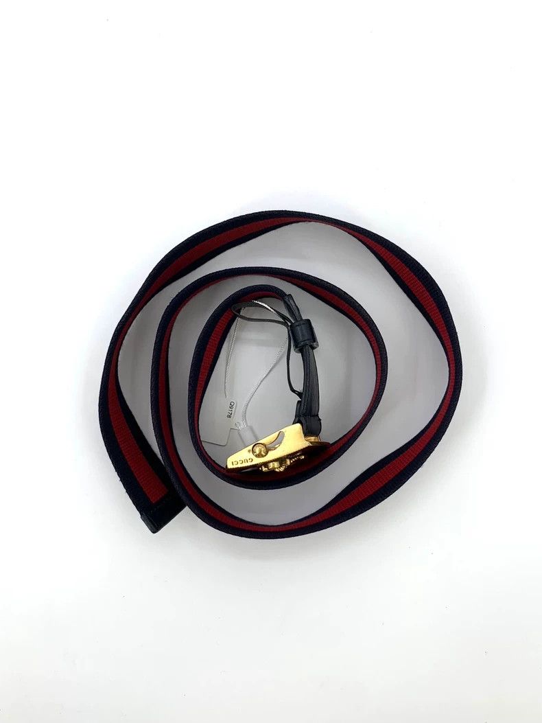 Gucci Gucci Gold anchor canvas leather belt 2502-Nextarrow Size ONE SIZE - 2 Thumbnail