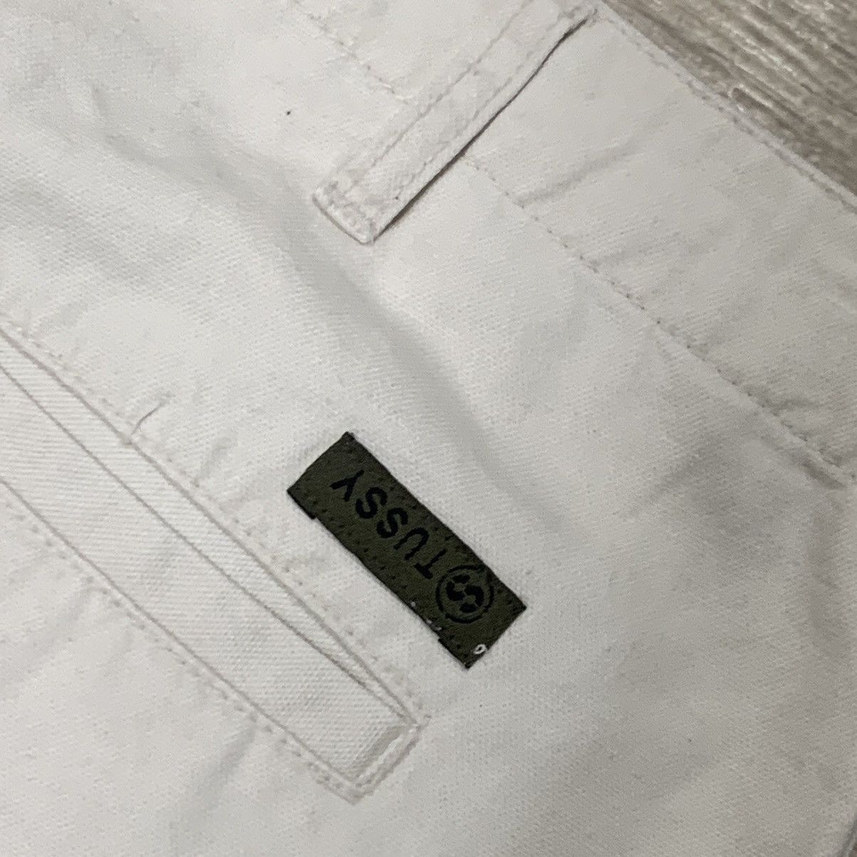Japanese Brand × Stussy Vintage Archival Stussy Cargo Shorts Breeches Baggy white Size US 34 / EU 50 - 3 Thumbnail