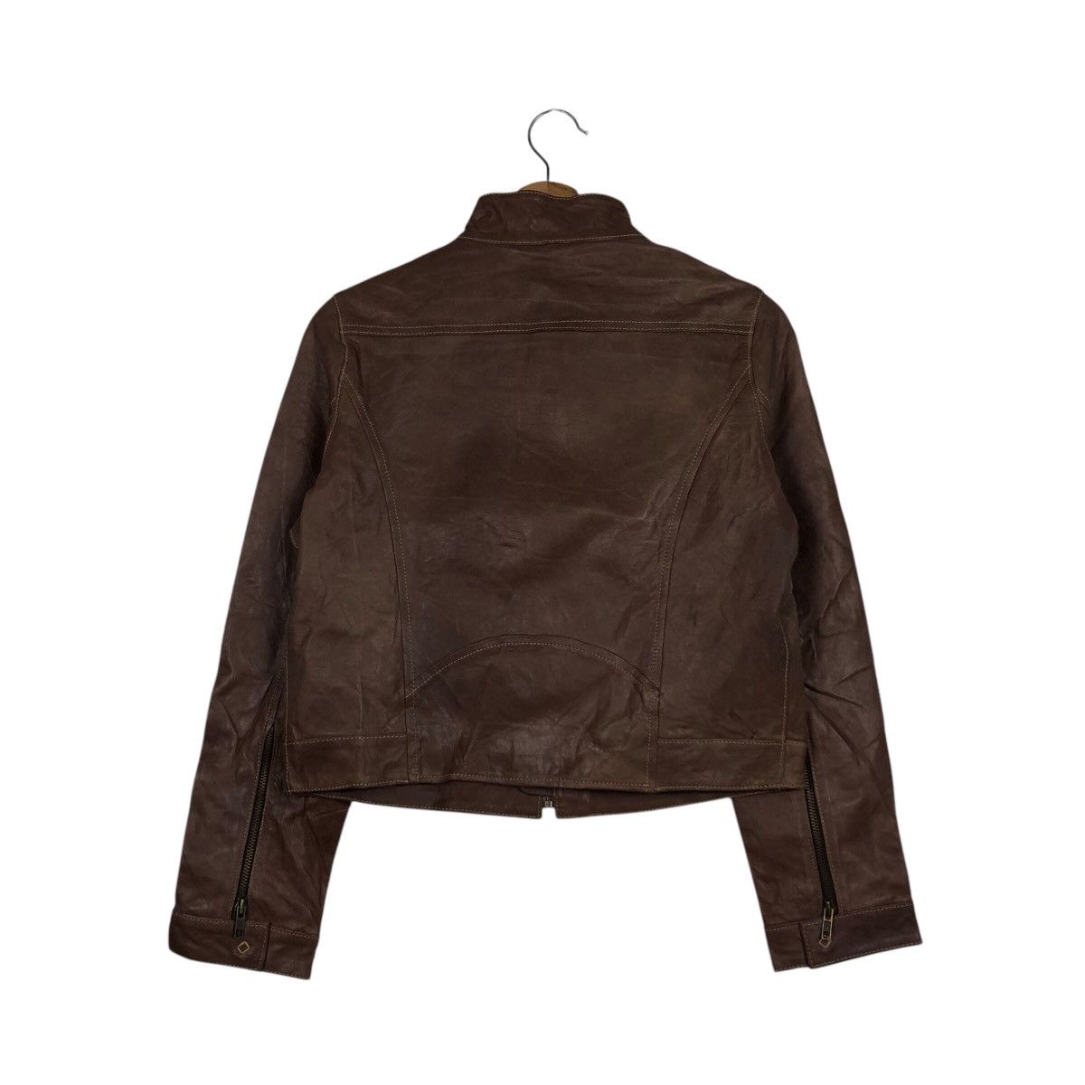 Japanese Brand 📌Vintage Leather Jacket Cropped Belle Maison Issey Miyake Size US M / EU 48-50 / 2 - 9 Thumbnail
