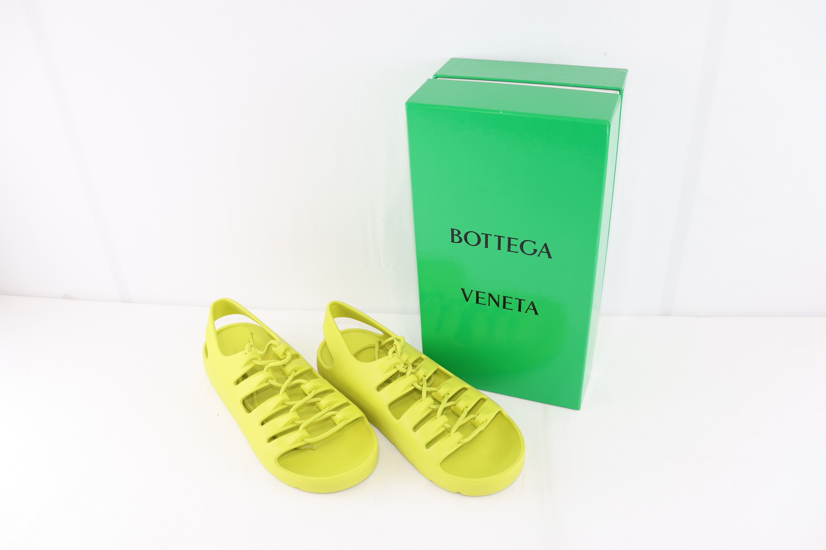 Bottega Veneta o1rshd1 Gel Rubber Jelly Sandal in Kiwi Size US 10 / EU 43 - 11 Thumbnail