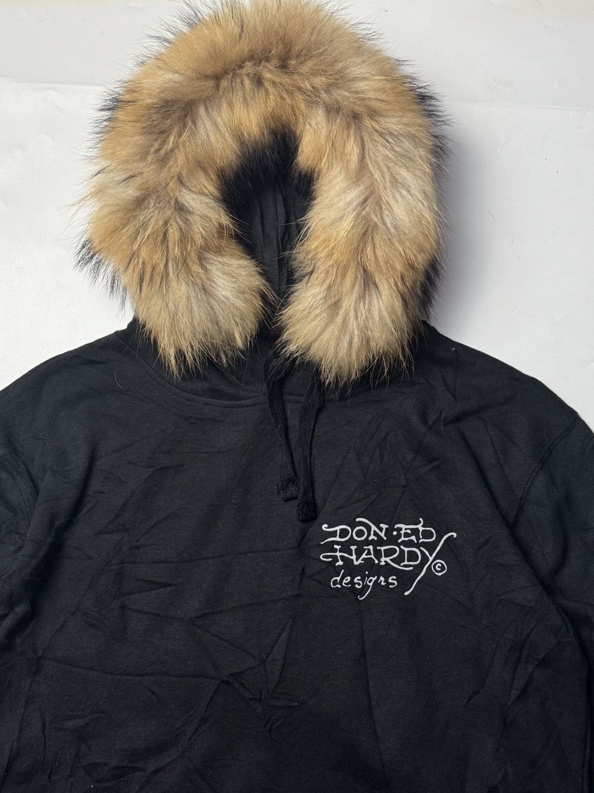 If Six Was Nine × Japanese Brand × Le Grande Bleu (L.G.B.) Fur Hoodie Edhardy Skull Los Angeles Size US M / EU 48-50 / 2 - 3 Thumbnail