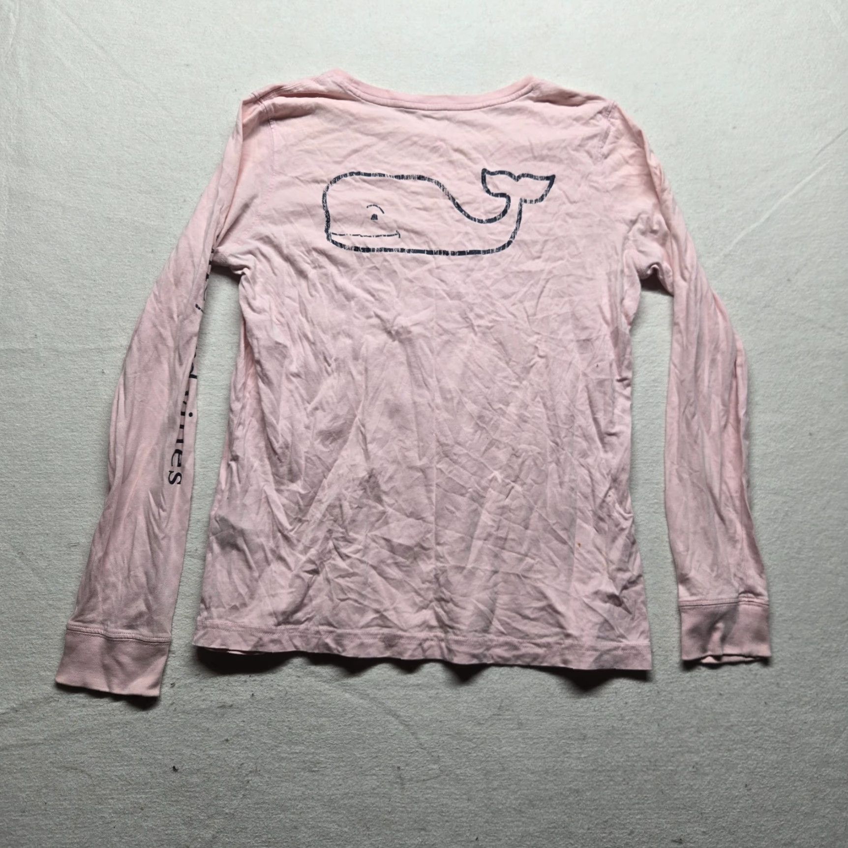 Vineyard Vines VINTAGE Vineyard Vines Pink Whale Long Sleeve T-Shirt Women Small Casual Cotton 2010s Size S / US 4 / IT 40 - 7 Thumbnail