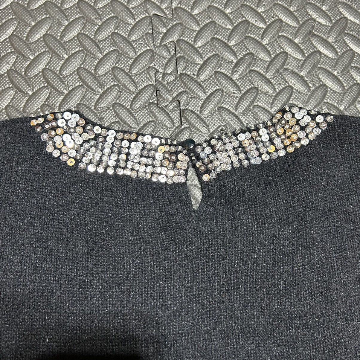 Other IB Diffusion Sweater Argyle Sequin Black Silk 90s Small Size S / US 4 / IT 40 - 9 Thumbnail