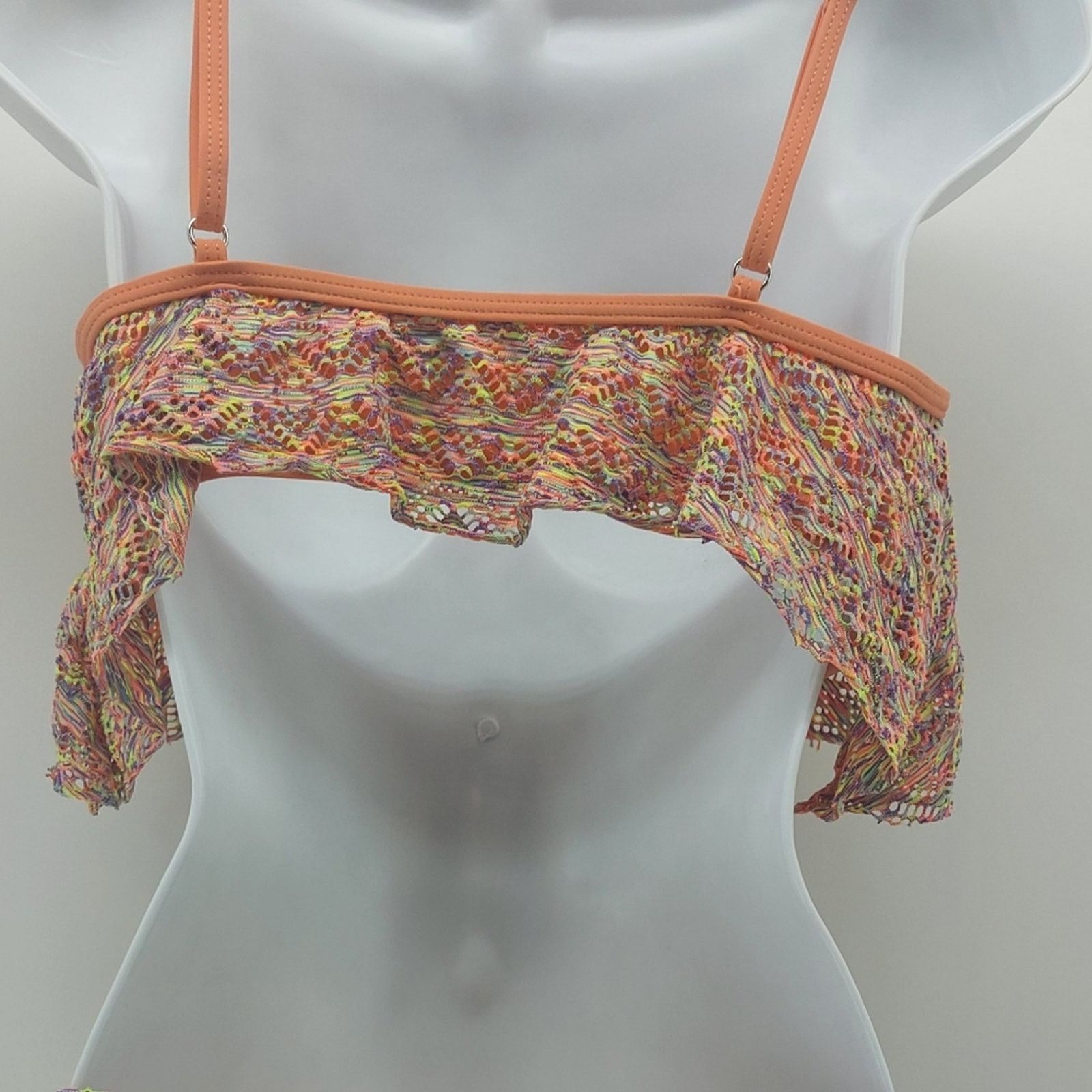 REEF Reef Women's Large Y2K Bikini Top Orange Multicolored Pool Size L / US 10 / IT 46 - 4 Thumbnail