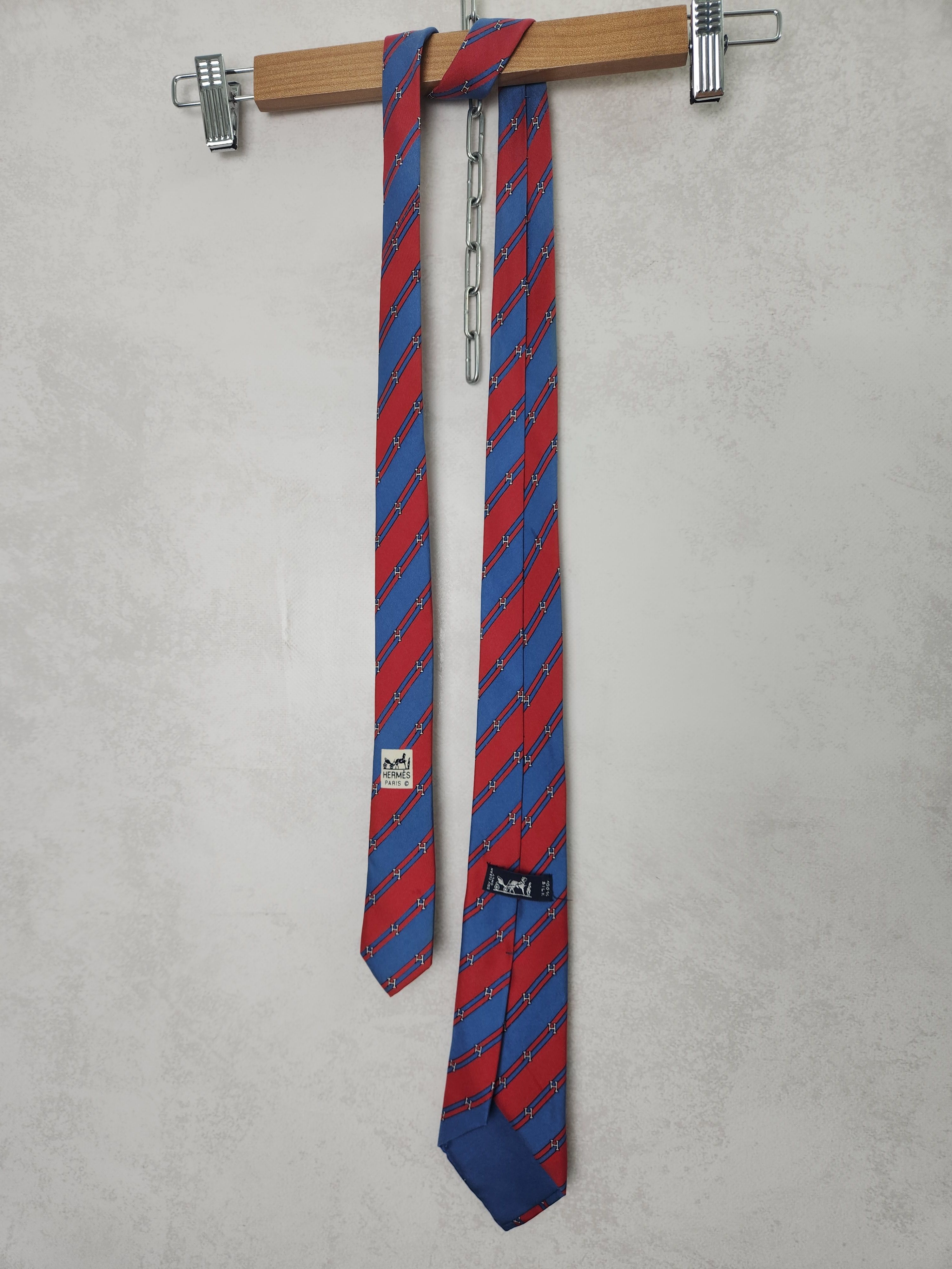 Hermes Vintage Hermes silk tie 958 IA Size ONE SIZE - 2 Thumbnail