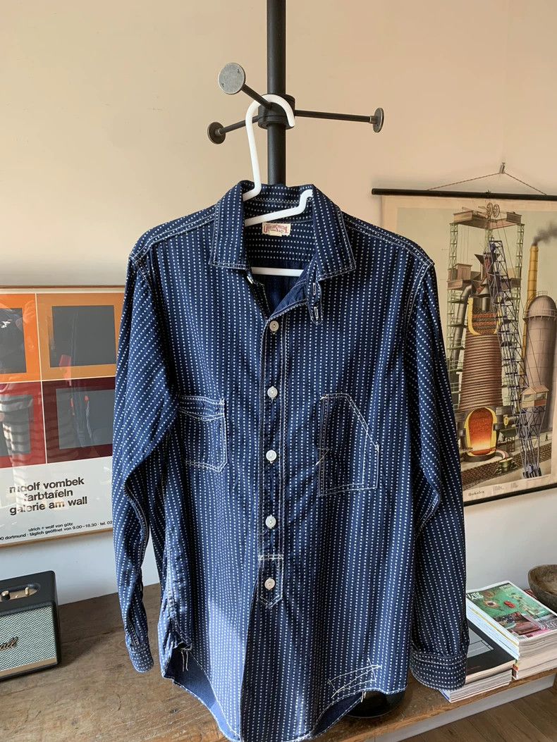 Freewheelers FREEWHEELERS Size 15 Star-dyed shirt Size US XXS / EU 40 - 2 Thumbnail