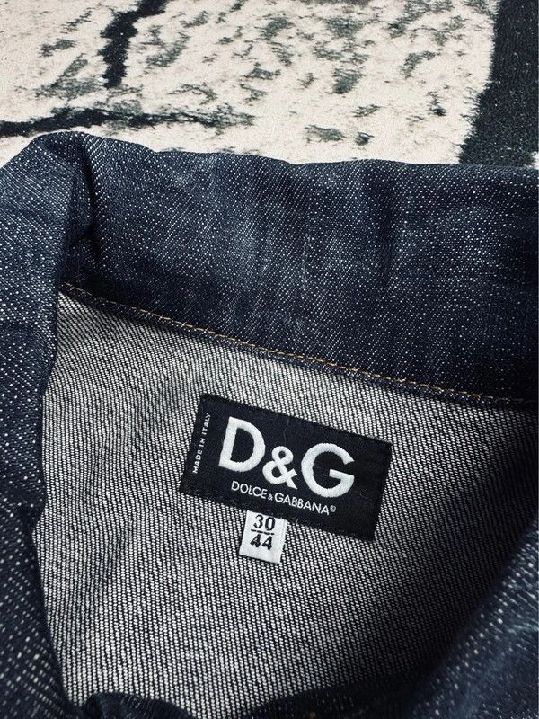 Dolce & Gabbana Dolce & Gabbana navy blue floral denim jacket 44 L cropped Size L / US 10 / IT 46 - 3 Thumbnail
