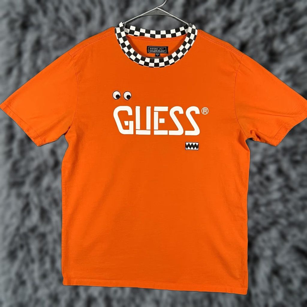 Guess GUESS X J BALVIN Shirt Mens Small Orange Logo Graphic Tee Crewneck Size US S / EU 44-46 / 1 - 1 Thumbnail